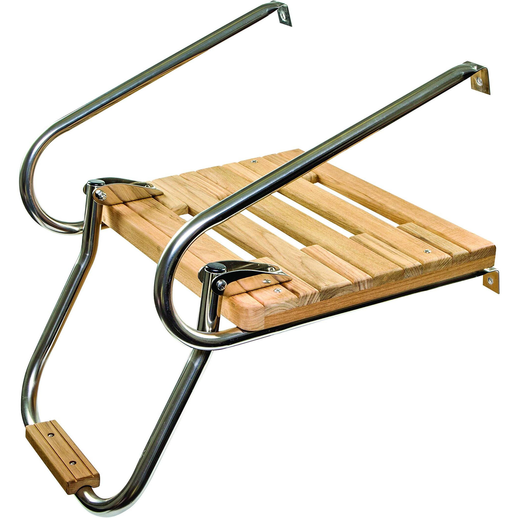 Whitecap Teak Whitecap 60903 Teak Swim Platform W/Ladder For Boats With Inboard/Outboard Motors