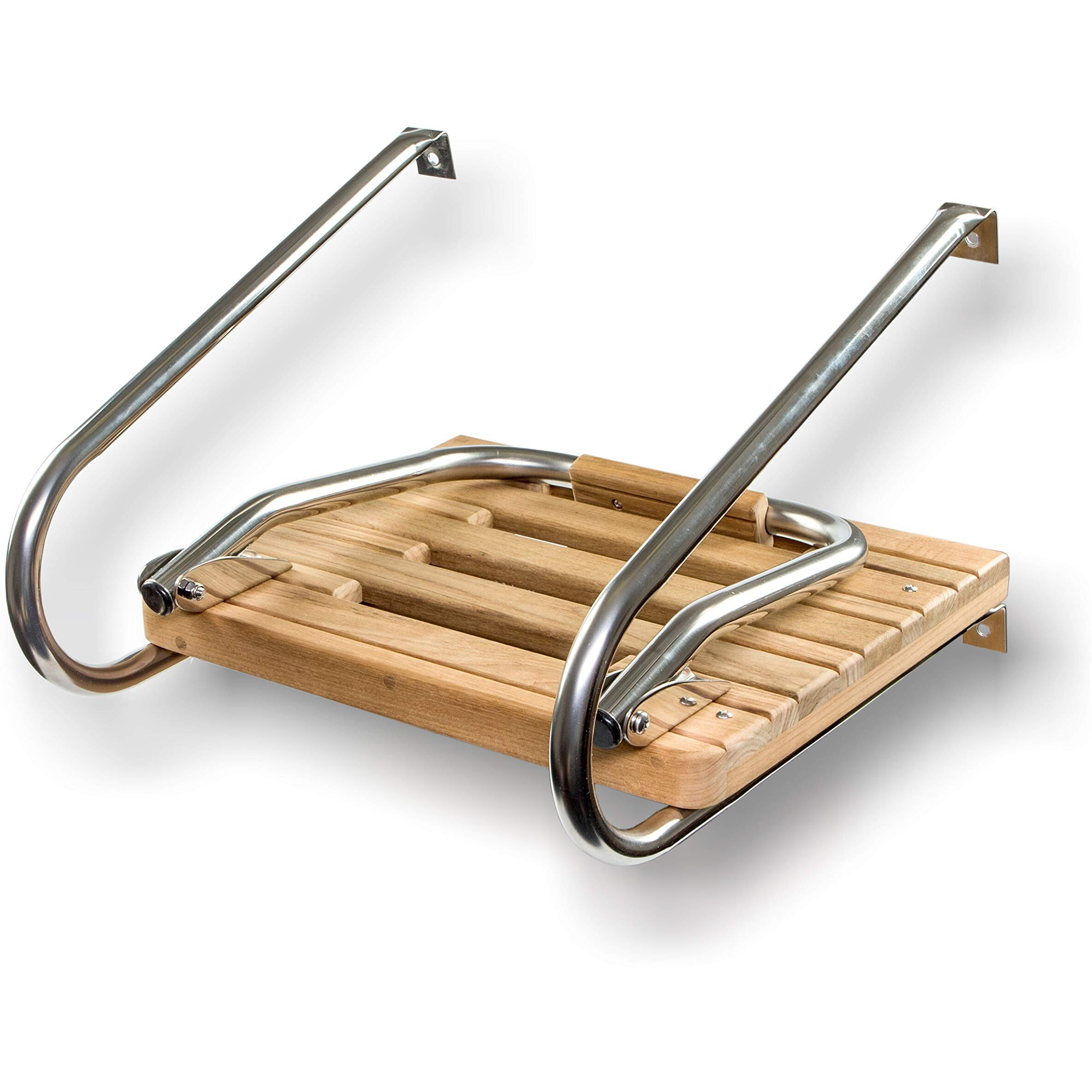 Whitecap Teak Whitecap 60903 Teak Swim Platform W/Ladder For Boats With Inboard/Outboard Motors