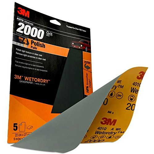 3M(Tm) Wetordry(Tm)Sandpaper  32044  2000 Grit  9 Inch X 11 Inch  5 Sheets Per Pack