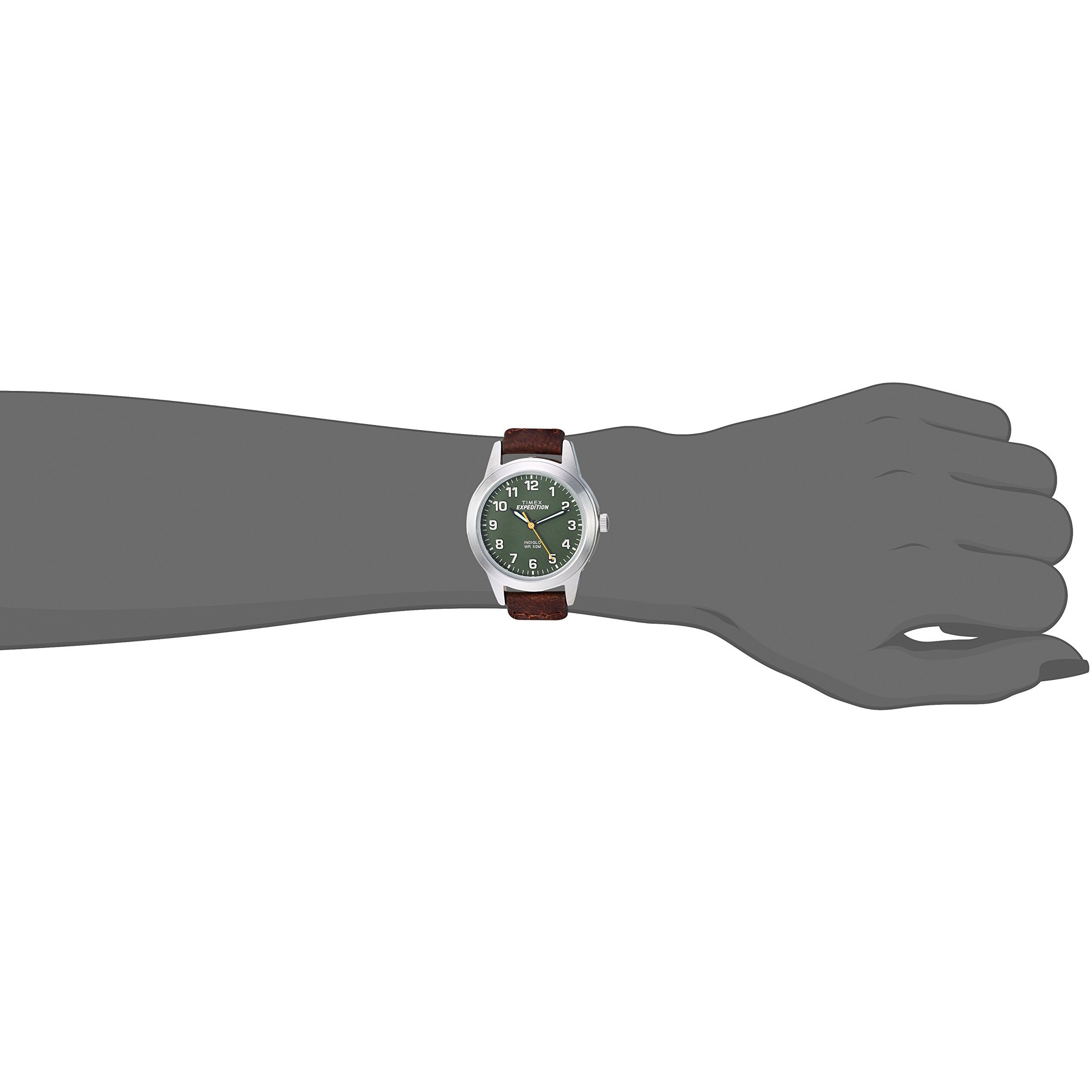 Timex Women's Tw4B12000 Expedition Field Mini Brown/Green Nylon/Leather Strap Watch