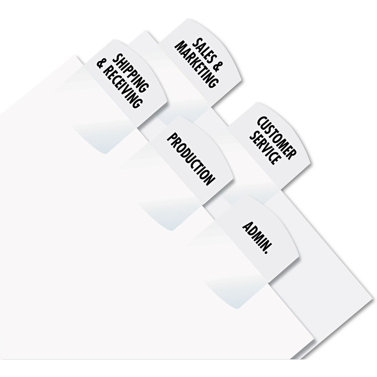 Redi-Tag 33117 Laser Printable Index Tabs 1 1/8 Inch White 100/Pack