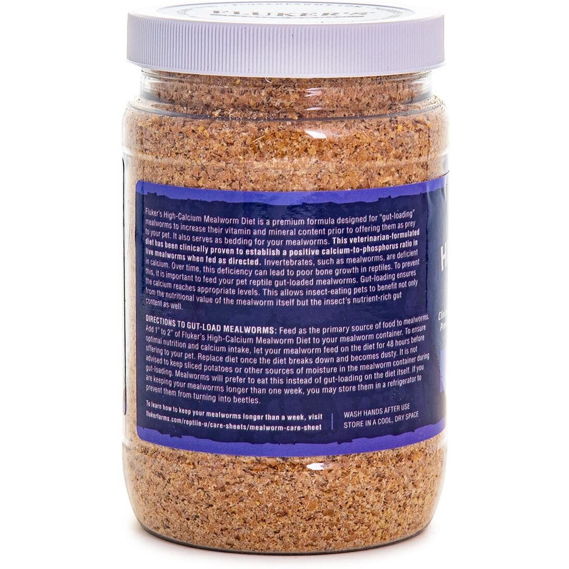 Fluker's High Calcium Mealworm Diet  Can Be Used As A Gut-Loading Food Or Bedding  12 Oz