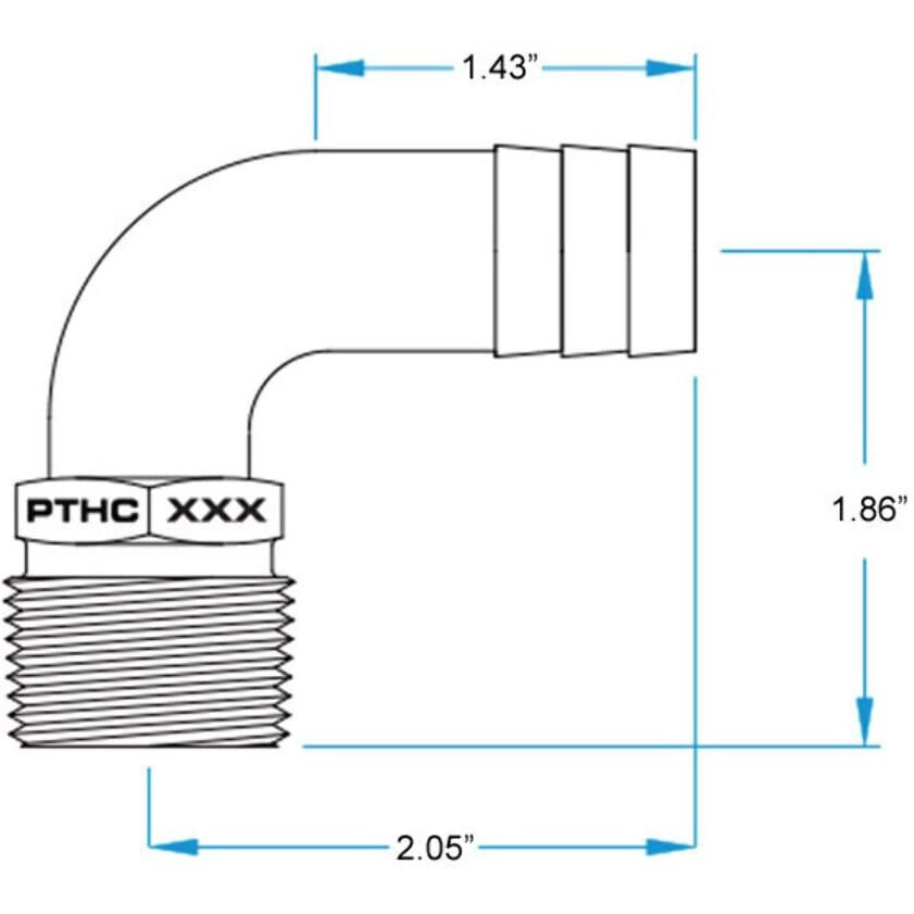 Groco 3/4 Npt X 3/4 Id Bronze 90 Degree Pipe To Hose Fitting Standard Flow Elbow