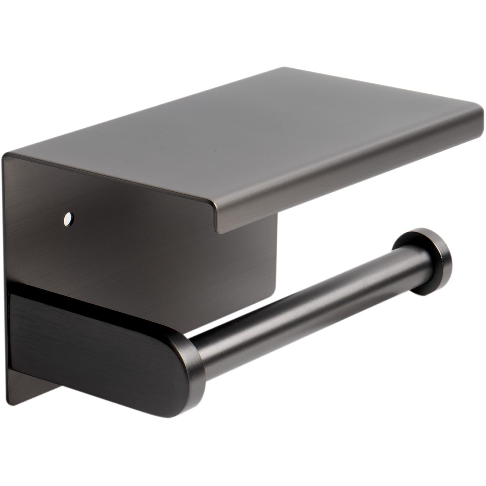 Alfi Brand Abtpp66-Bb Brushed Black Pvd Stainless Steel Toilet Paper Holder With Shelf