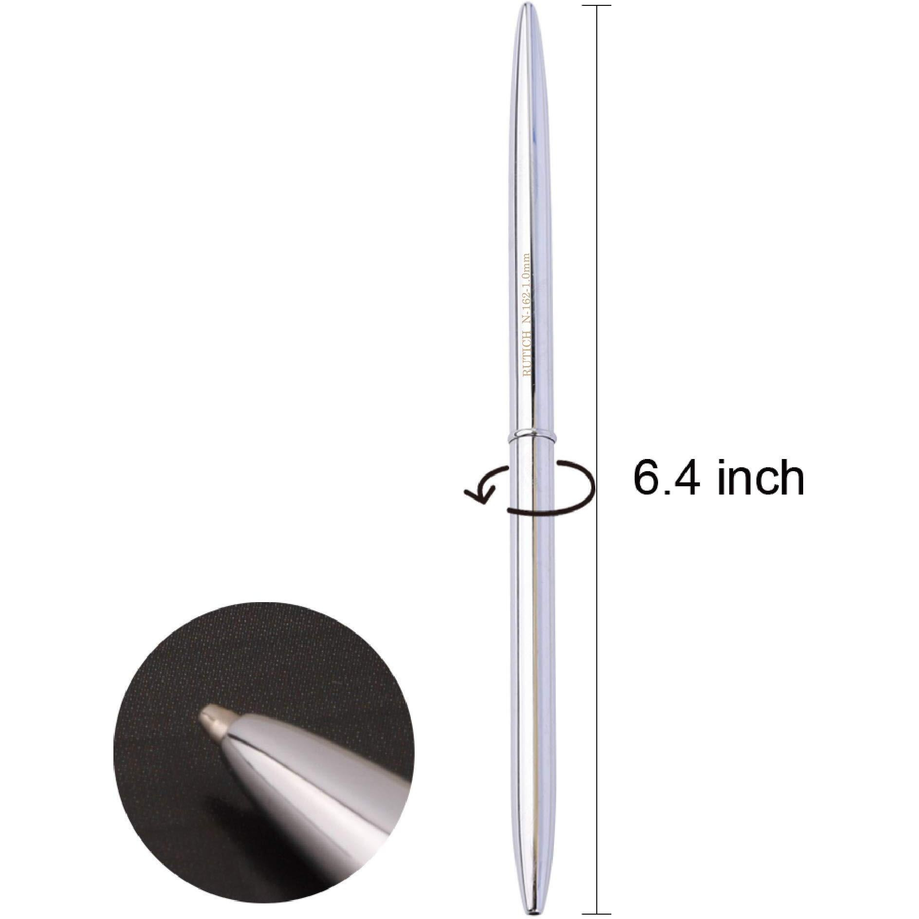 Rutich Replacement Wedding Signing Pen Guest Book Pen For Wedding Bridal Engagement Valentine's Day Signing Pen Holder  Silver 6 Pcs