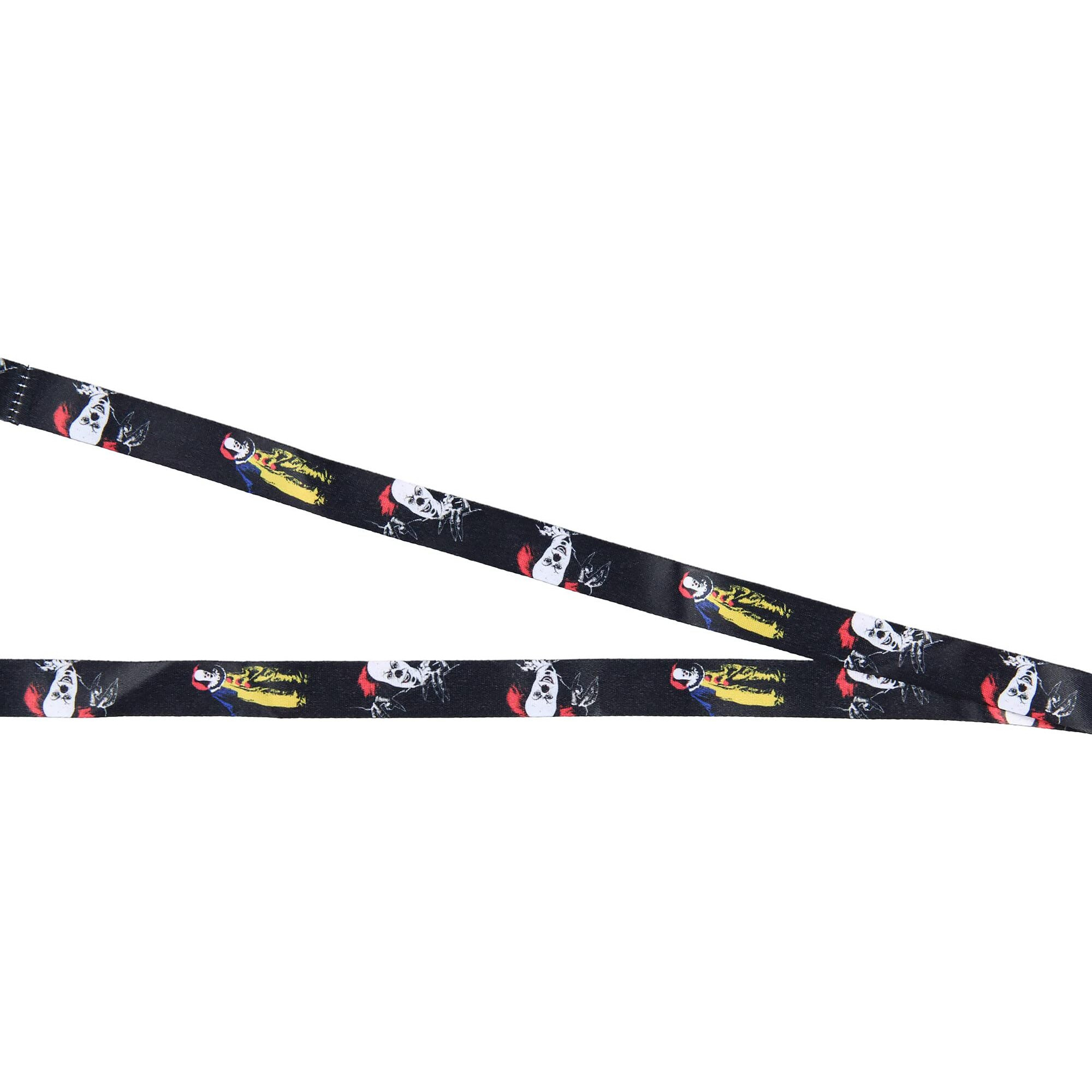 It The Movie Pennywise Id Lanyard Badge Holder W/And 2"" Rubber Charm Pendant