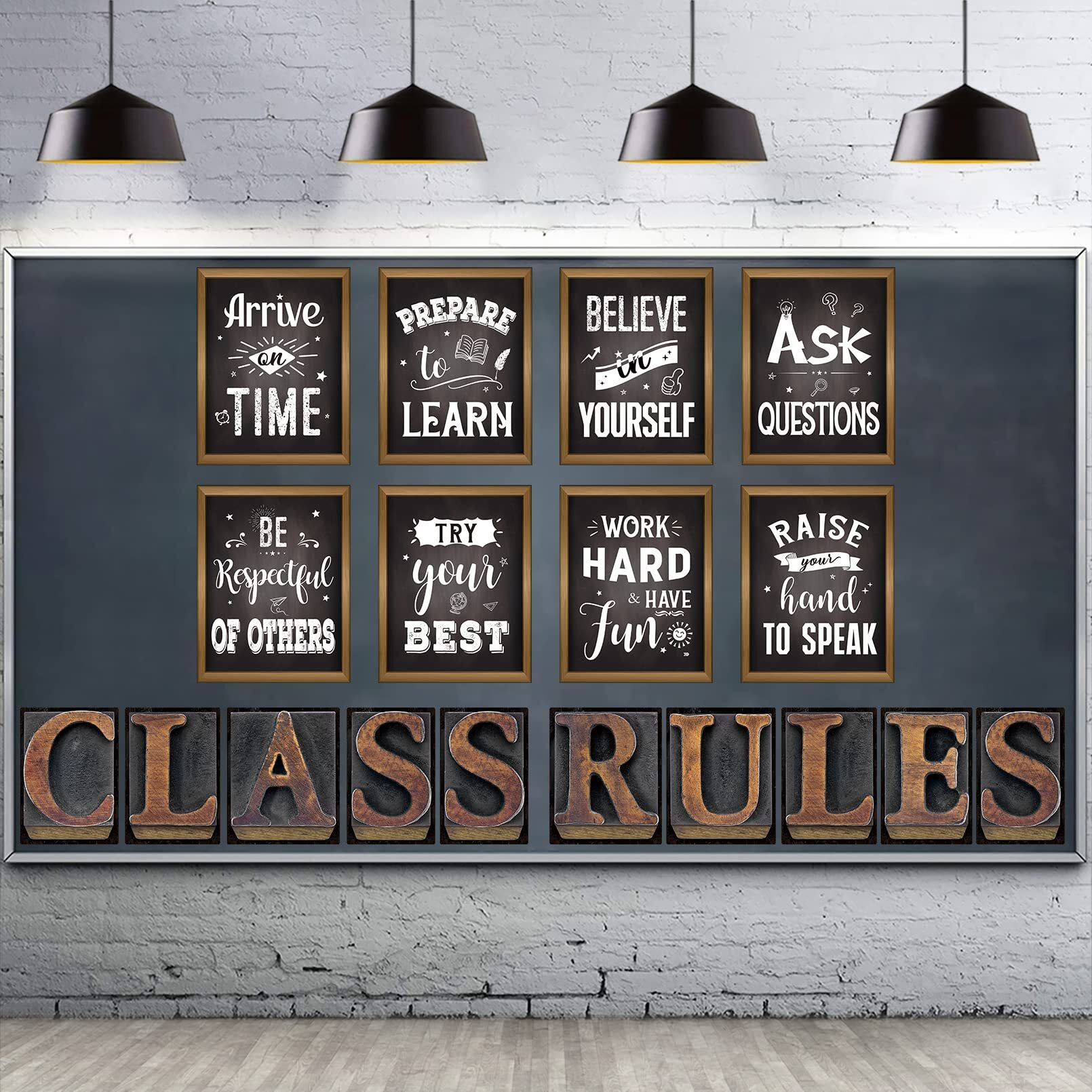 Classroom Decorations  18 Pieces Bulletin Board Class Rules Posters For Classroom Decor  Inspirational Motivational Poster Quote Sign For School Teacher Supplies