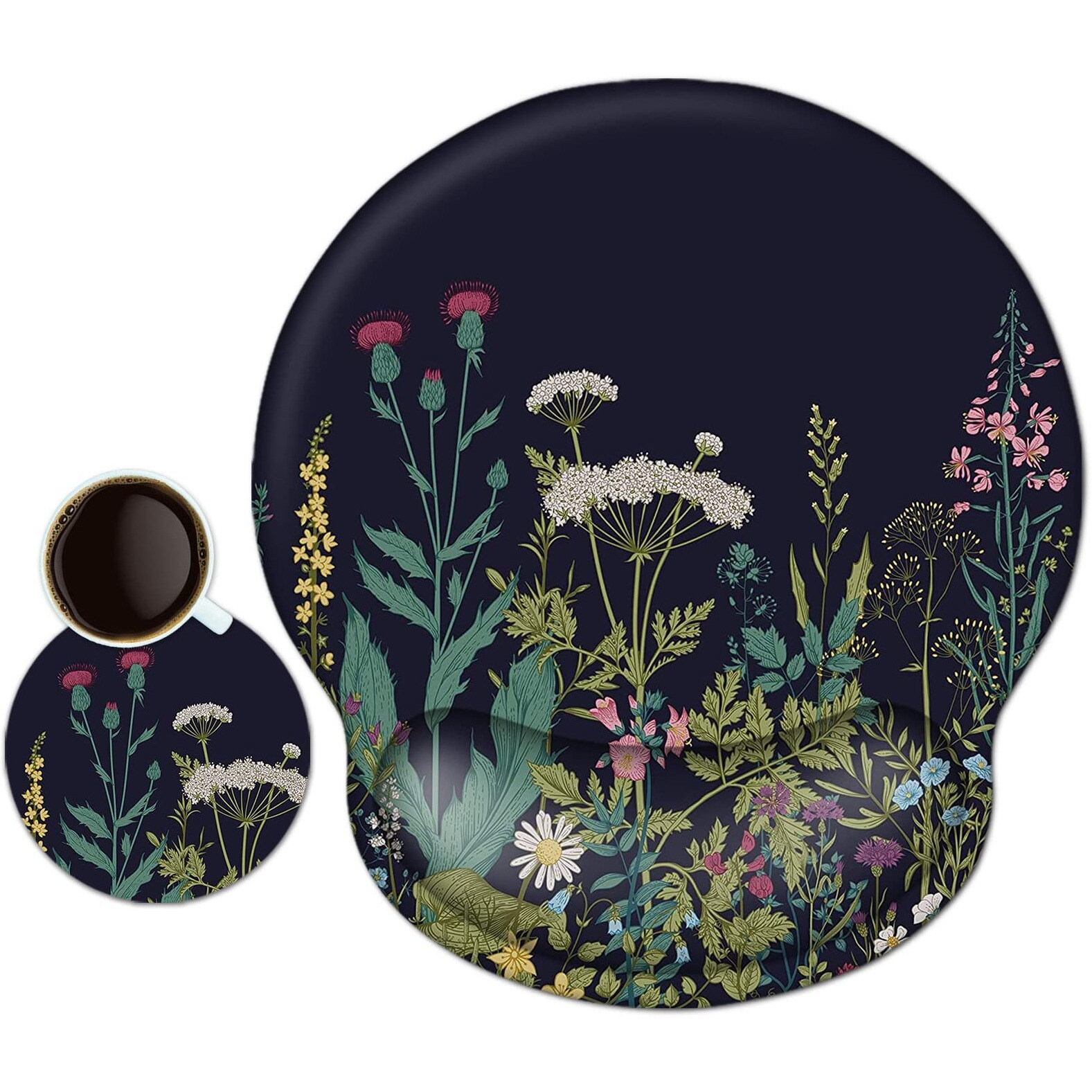 Eyscar Mouse Pad Wrist Support  Ergonomic Mouse Pads Mousepad Gel Wrist Rest With Coaster Non-Slip & Pain Relief For Computer  Desk Laptop