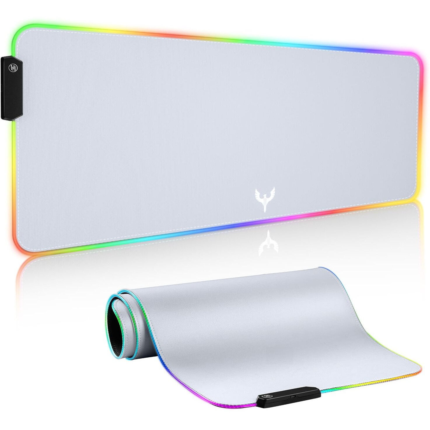 Bladehawks Extra Large Rgb Gaming Mouse Pad  Extended Soft Led Mouse Pad  Anti-Slip Rubber Base  Computer Keyboard Mousepad Mat (31.5 X 12 Inch) Grey