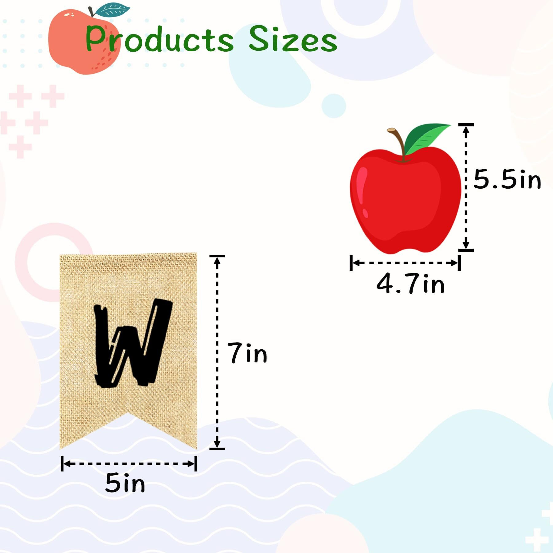 Vilifever Welcome Banner With Apple Sign  Welcome Back To School Decorations First Day Of School Bunting  Classroom Bulletin Board Hanging Decoration Party Supplies