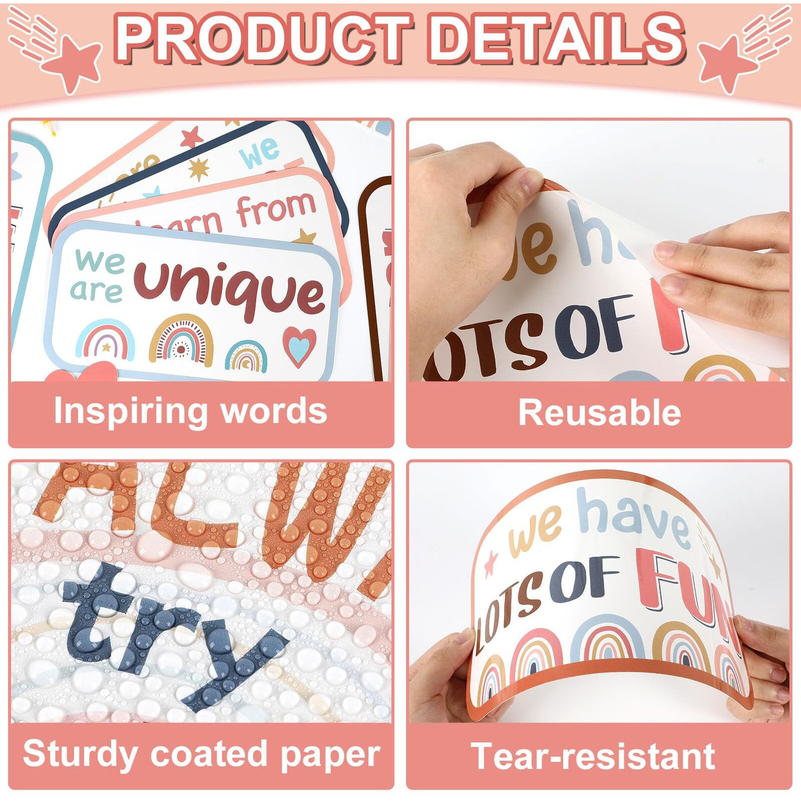 Boho Welcome Back To School Bulletin Board Classroom Decoration Boho Pastel Amazing Things Happen Here Bulletin Board Affirmation Station Positive Encouraging Paper Cutouts For School Class Wall Decor