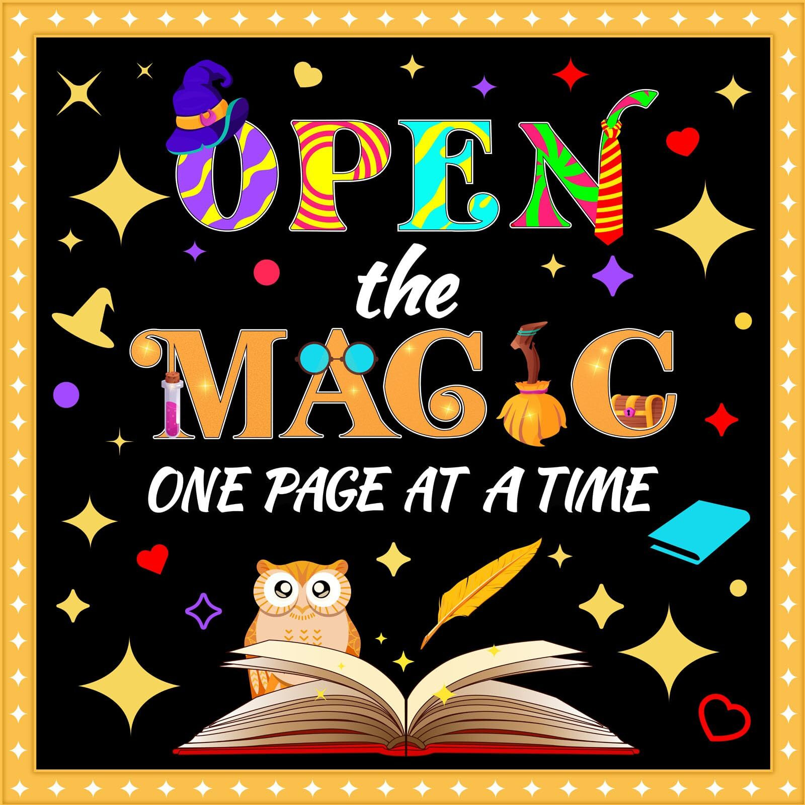 Morenkiss Magic Themed Classroom Bulletin Board Decorations Set Back To School Bulletin Boards Decor Cutouts Classroom Wall Door Decorations For Kindergarten Preschool Elementary Middle School Library
