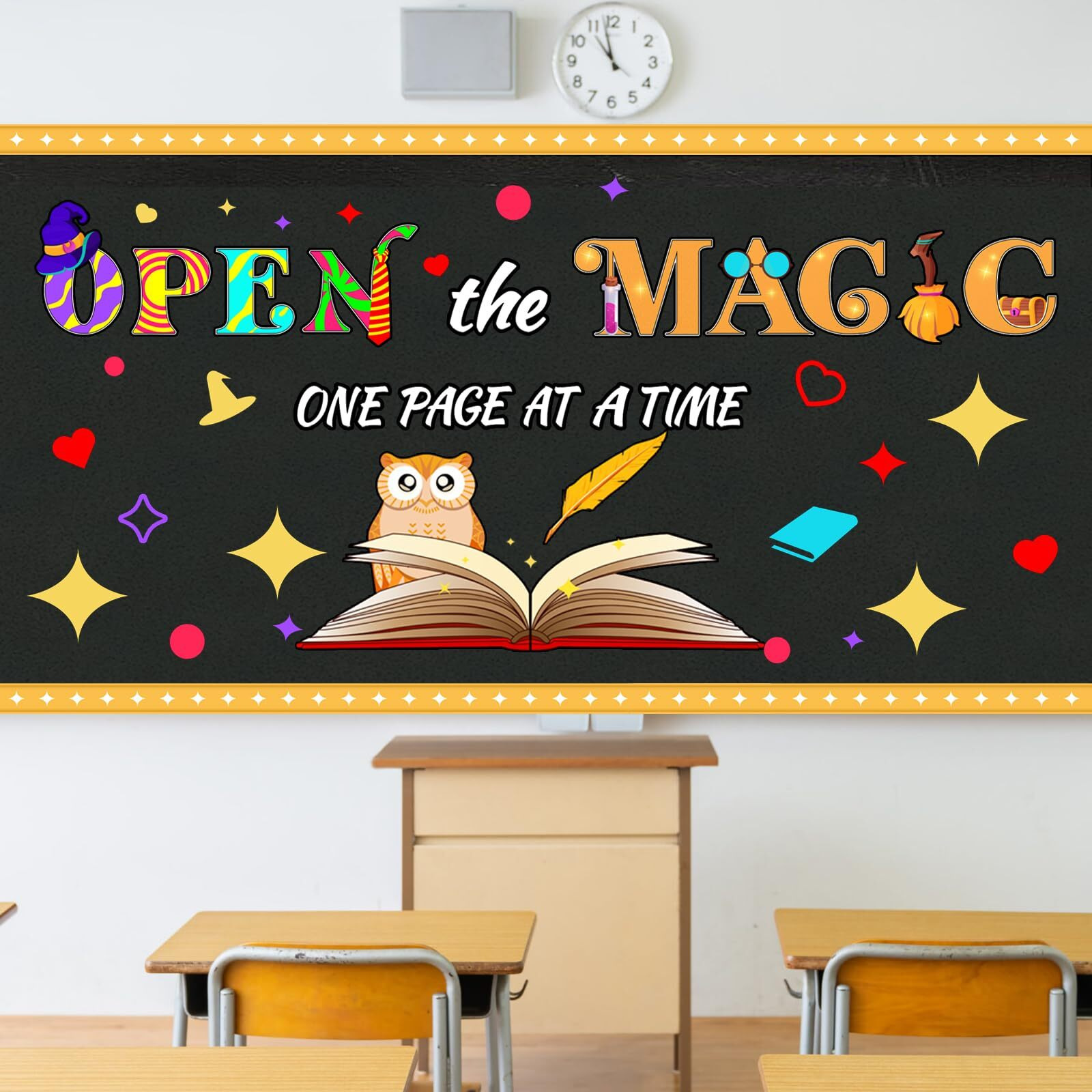 Morenkiss Magic Themed Classroom Bulletin Board Decorations Set Back To School Bulletin Boards Decor Cutouts Classroom Wall Door Decorations For Kindergarten Preschool Elementary Middle School Library