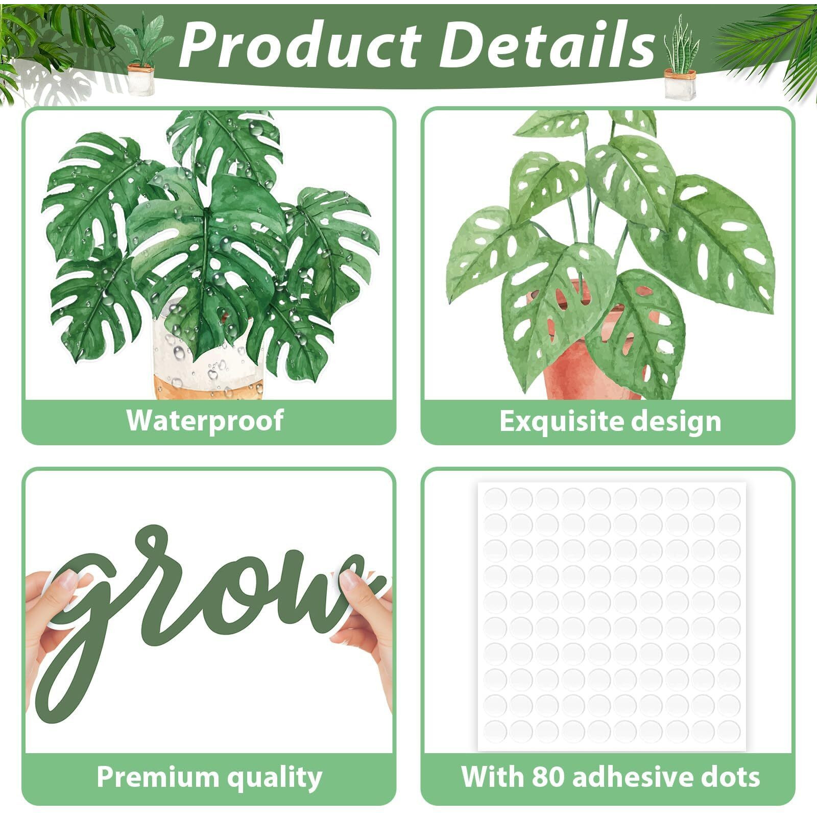 Ojustbeok Greenery Classroom Bulletin Board Decorations Potted Plant Bulletin Board Set Motivational Lets Grow Green Leaves Cutouts For Wall Decor Elementary Back To School Teacher Supplies