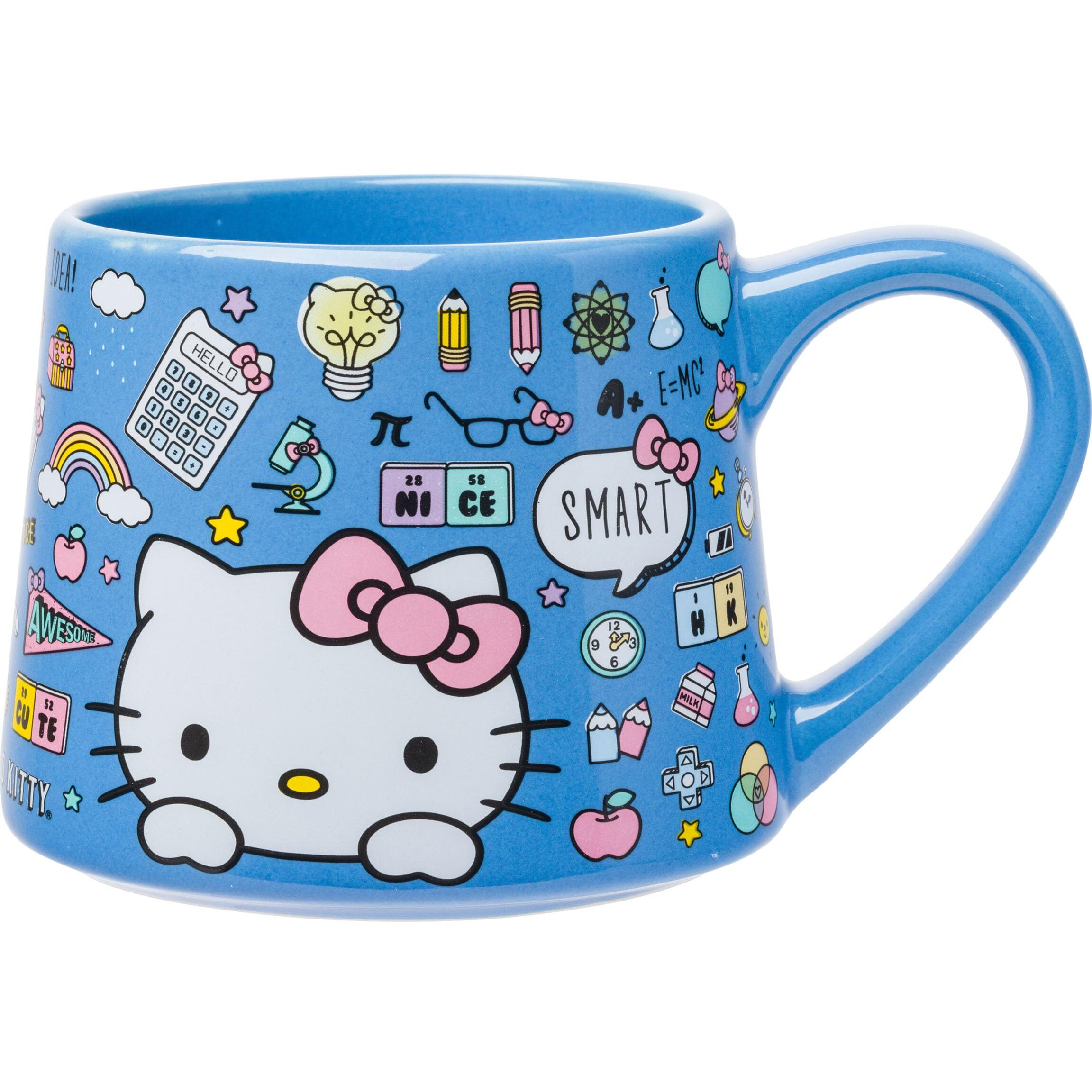 Silver Buffalo Sanrio Hello Kitty Back To School Tapered Pottery Mug  14 Ounces