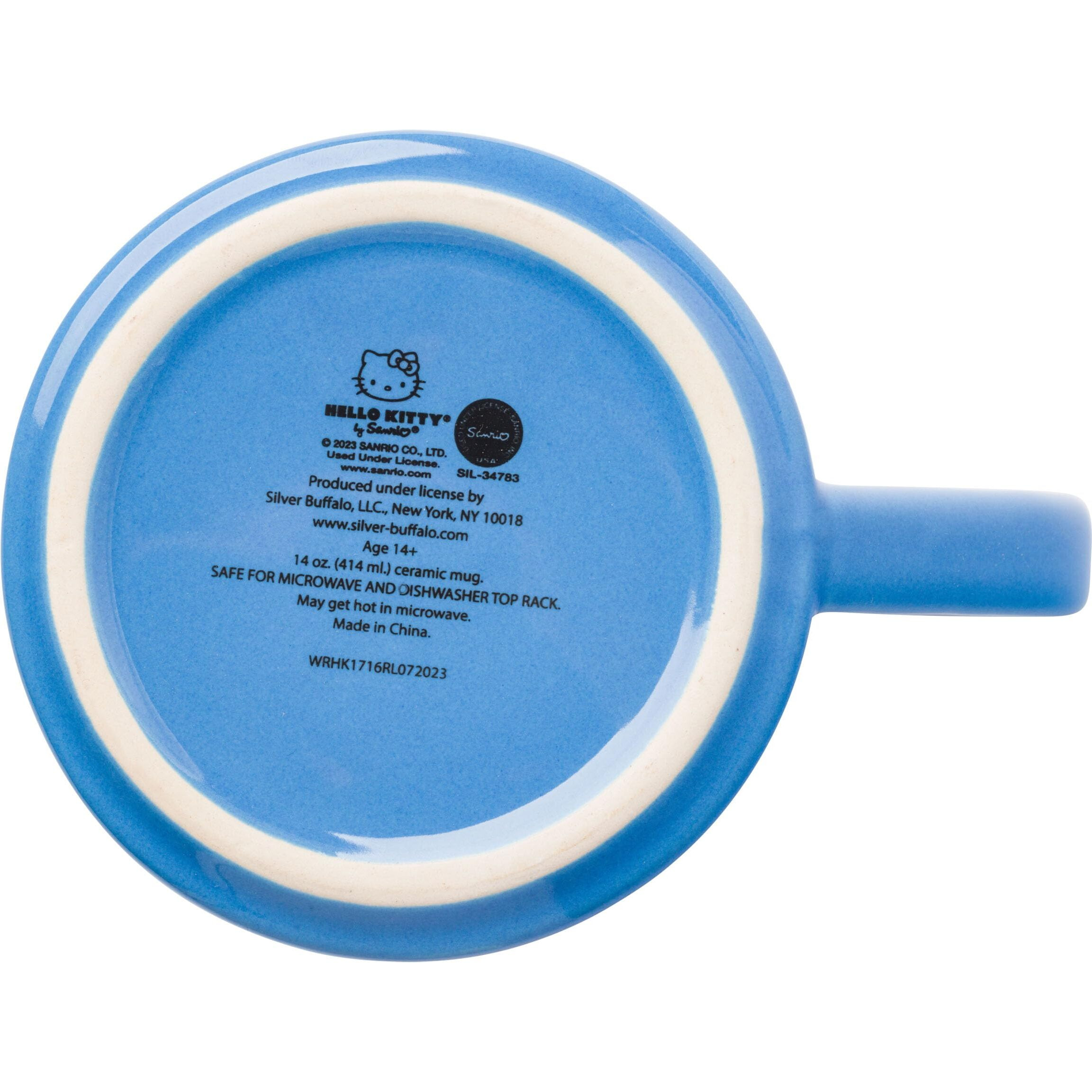 Silver Buffalo Sanrio Hello Kitty Back To School Tapered Pottery Mug  14 Ounces