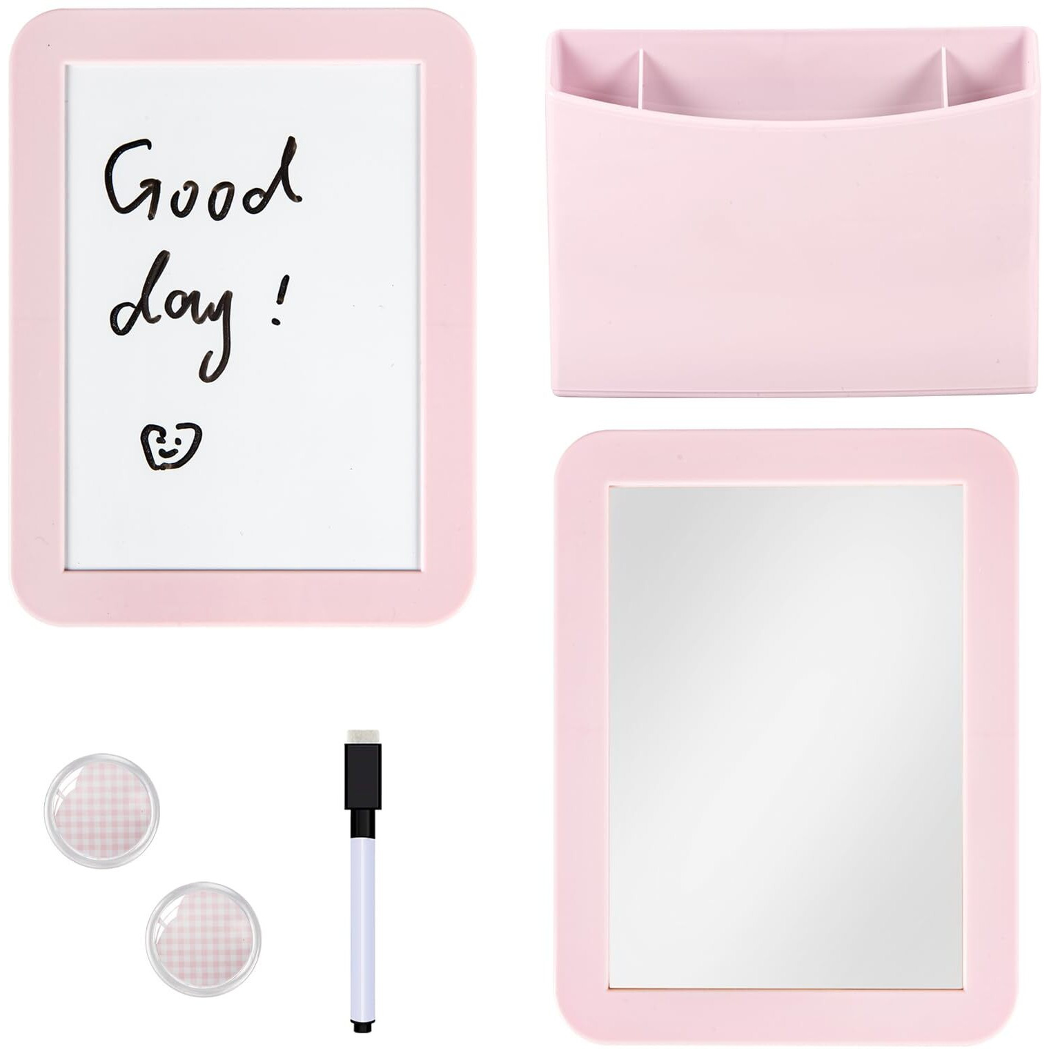 Svartur Pink Locker Accessories For Girls With Magnetic Whiteboard  Locker Mirror And Pen Holder  Locker Decoration For School Locker  Locker Organizer For Work  Back To School Essentials