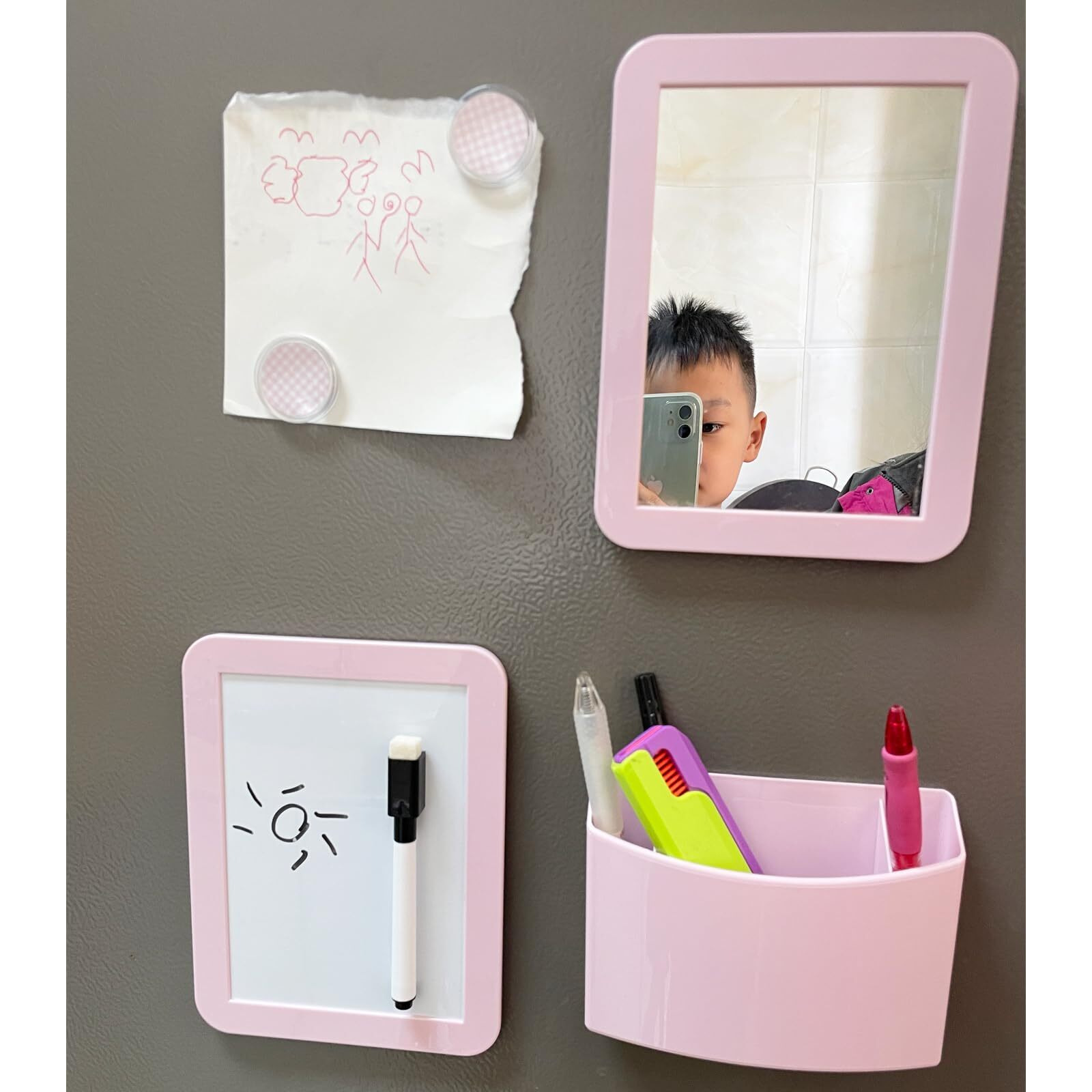 Svartur Pink Locker Accessories For Girls With Magnetic Whiteboard  Locker Mirror And Pen Holder  Locker Decoration For School Locker  Locker Organizer For Work  Back To School Essentials