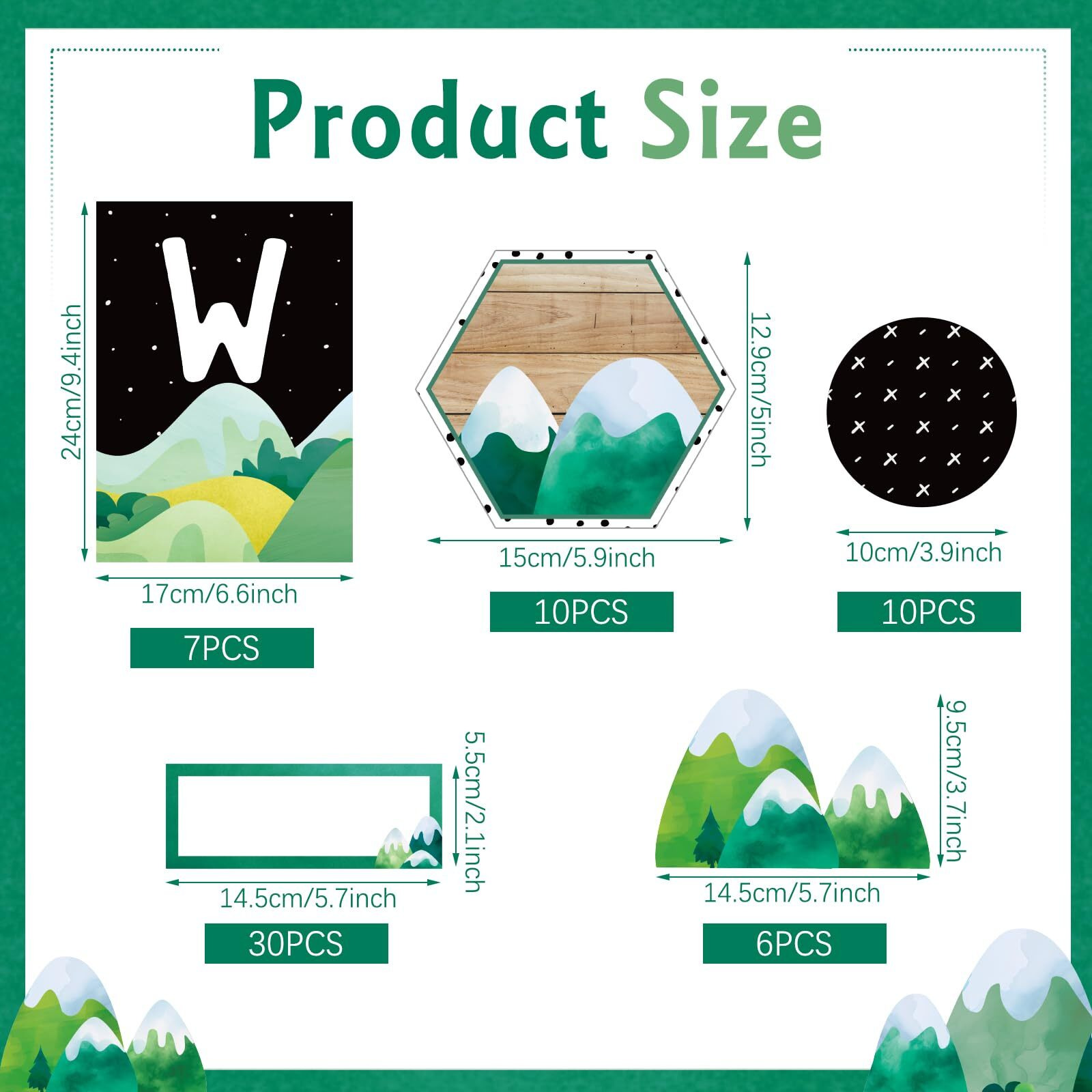 Mooliwe 67 Pcs Scandi Mountains Welcome Bulletin Board Set Moving Mountains Classroom Decor With Banner Cutouts  Flat Name Plates  Welcome Back To School Bulletin Board Border For Classroom Decoration