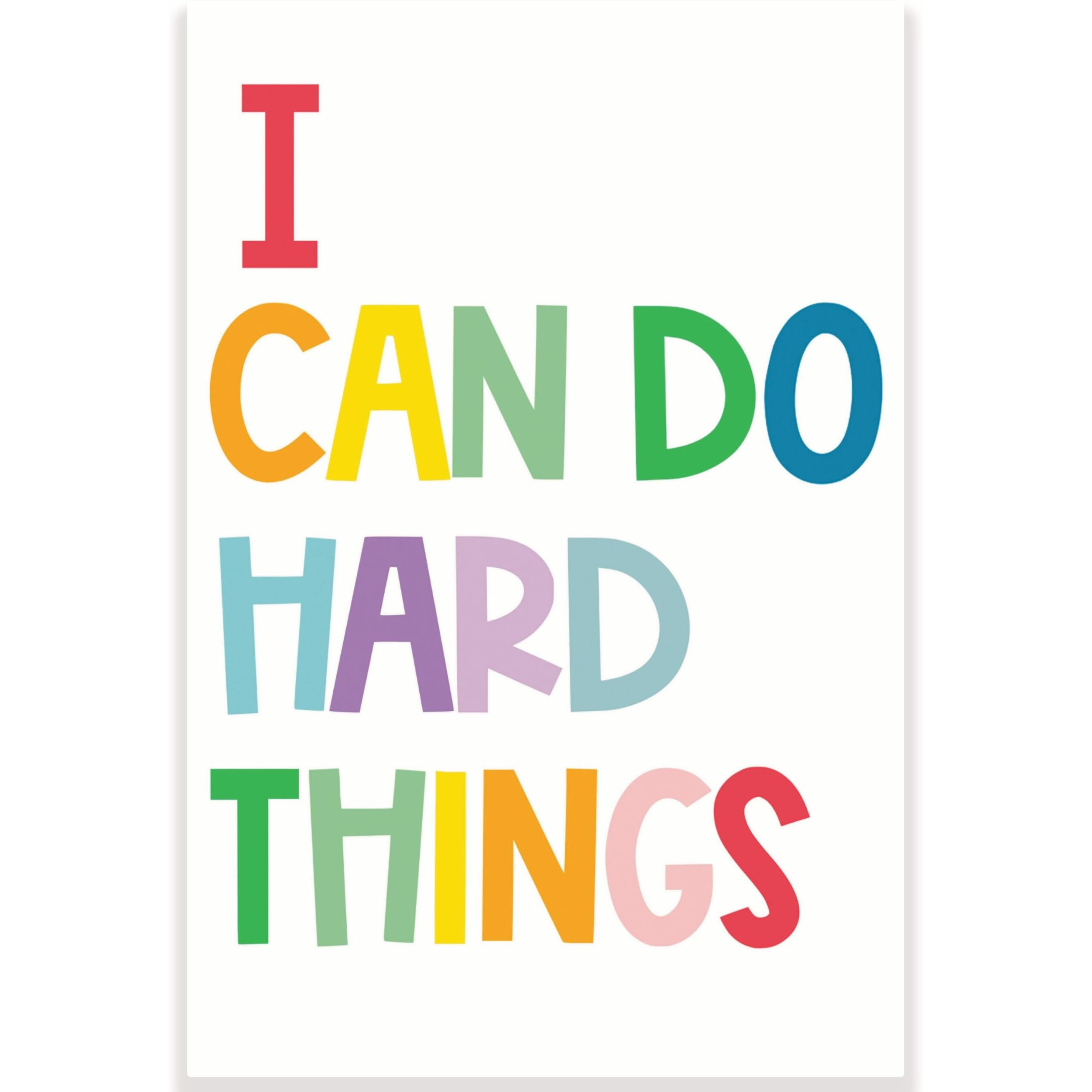 I Can Do Hard Things Classroom Poster - Positive Inspiring Motivational Uplifting - 12 X 18 Inch - Classroom Decor - Classroom Must Haves - Back To School Decor - Cps0368