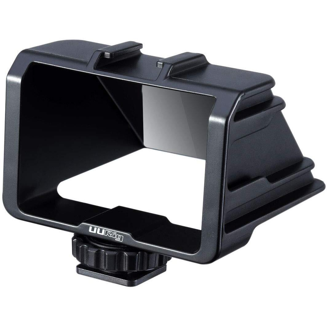 Uurig Vlog Selfie Flip Screen For Mirrorless Camera For Sony A7R3 A7Iii A7Ii A6000/A6300/A6500 Cold Shoe Bracket Microphone Mount For Fujifilm Xt3 Xt20 Canon Panasonic Gx85 Nikon Z7 Reverse Mirror