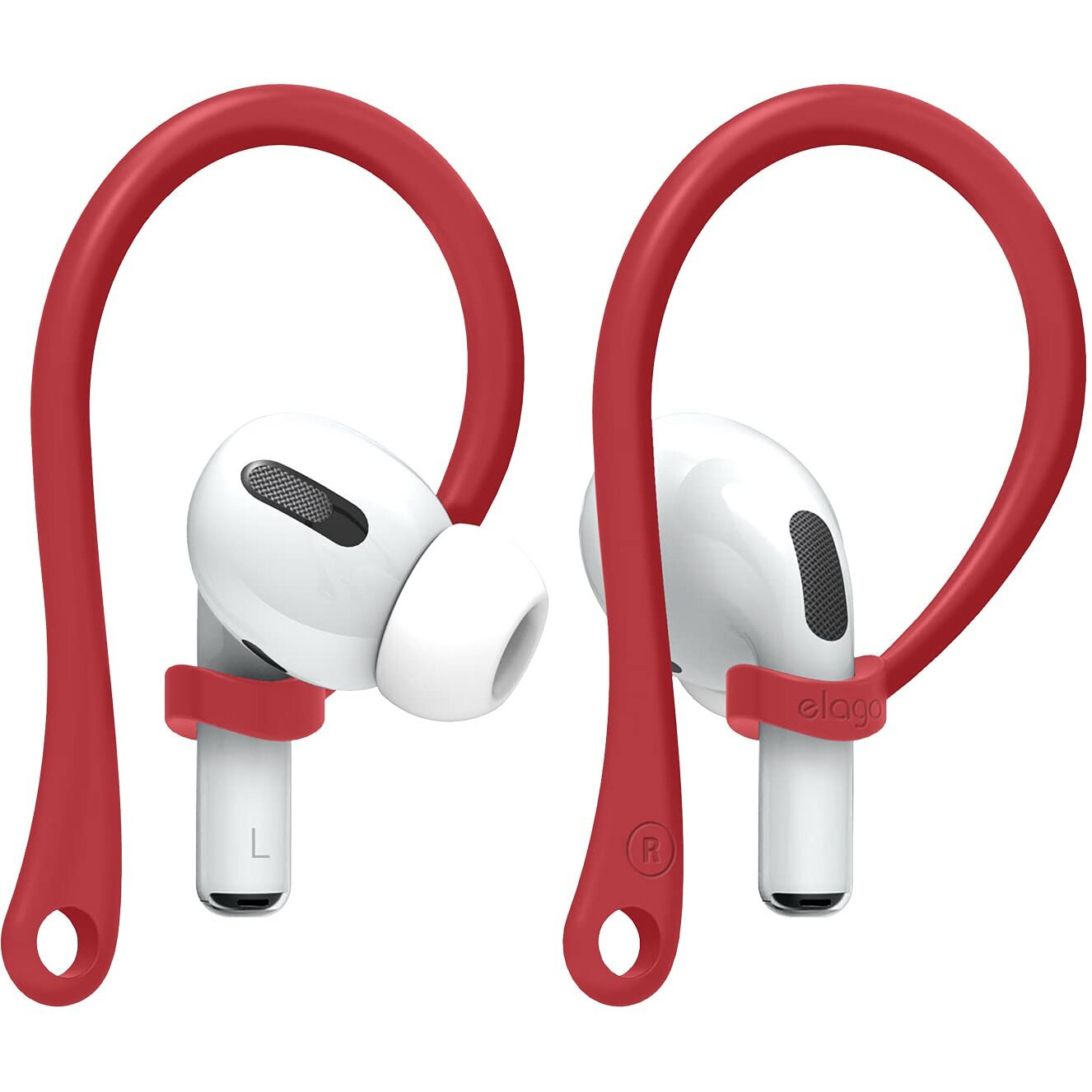 Elago Ear Hooks Designed For Airpods Pro 2Nd Gen  Airpods Pro  Designed For Airpods 3 & 2 & 1  Earbuds Accessories  Anti-Slip  Ergonomic Design  Comfortable Fit (Red) [Us Patent Registered]
