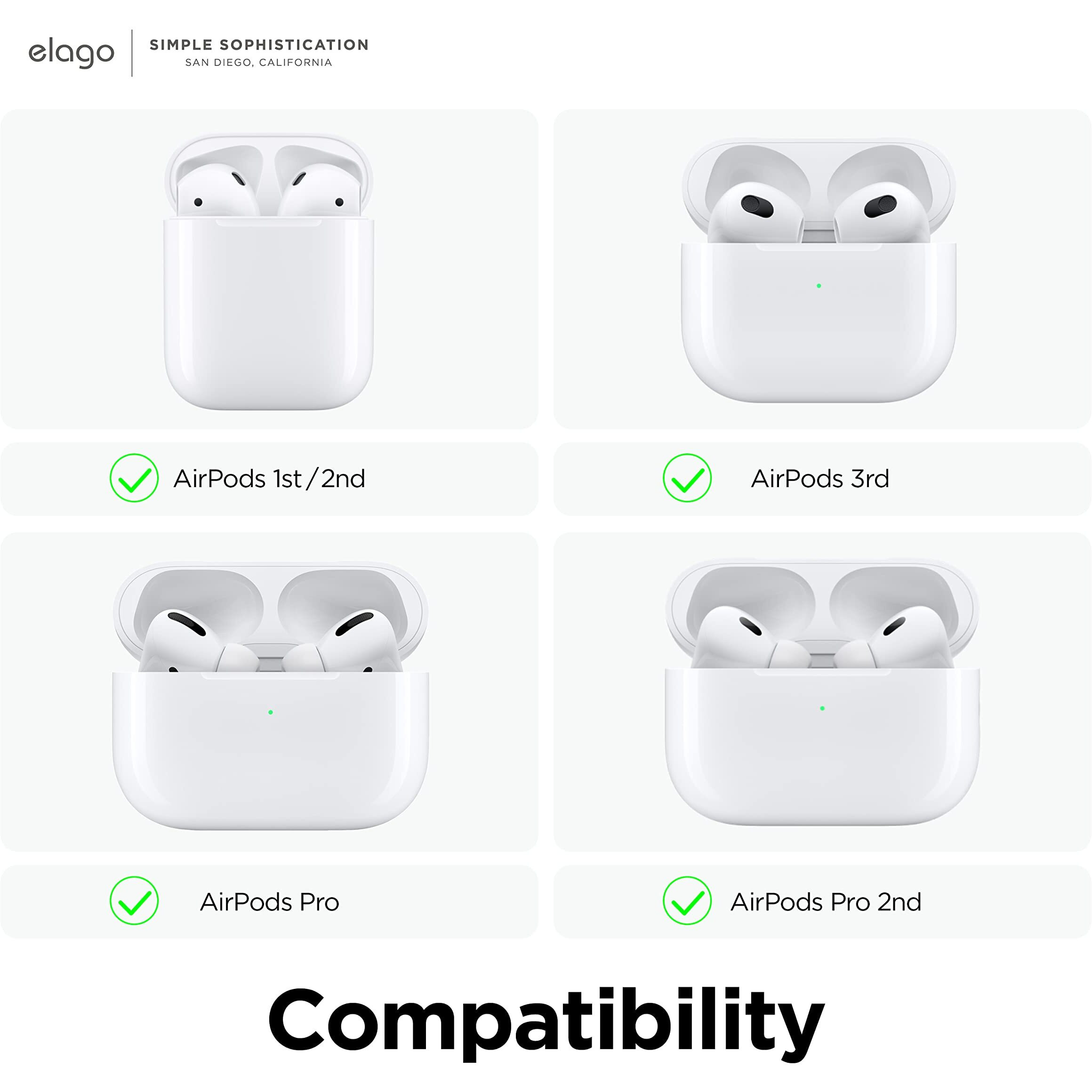 Elago Ear Hooks Designed For Airpods Pro 2Nd Gen  Airpods Pro  Designed For Airpods 3 & 2 & 1  Earbuds Accessories  Anti-Slip  Ergonomic Design  Comfortable Fit (Red) [Us Patent Registered]
