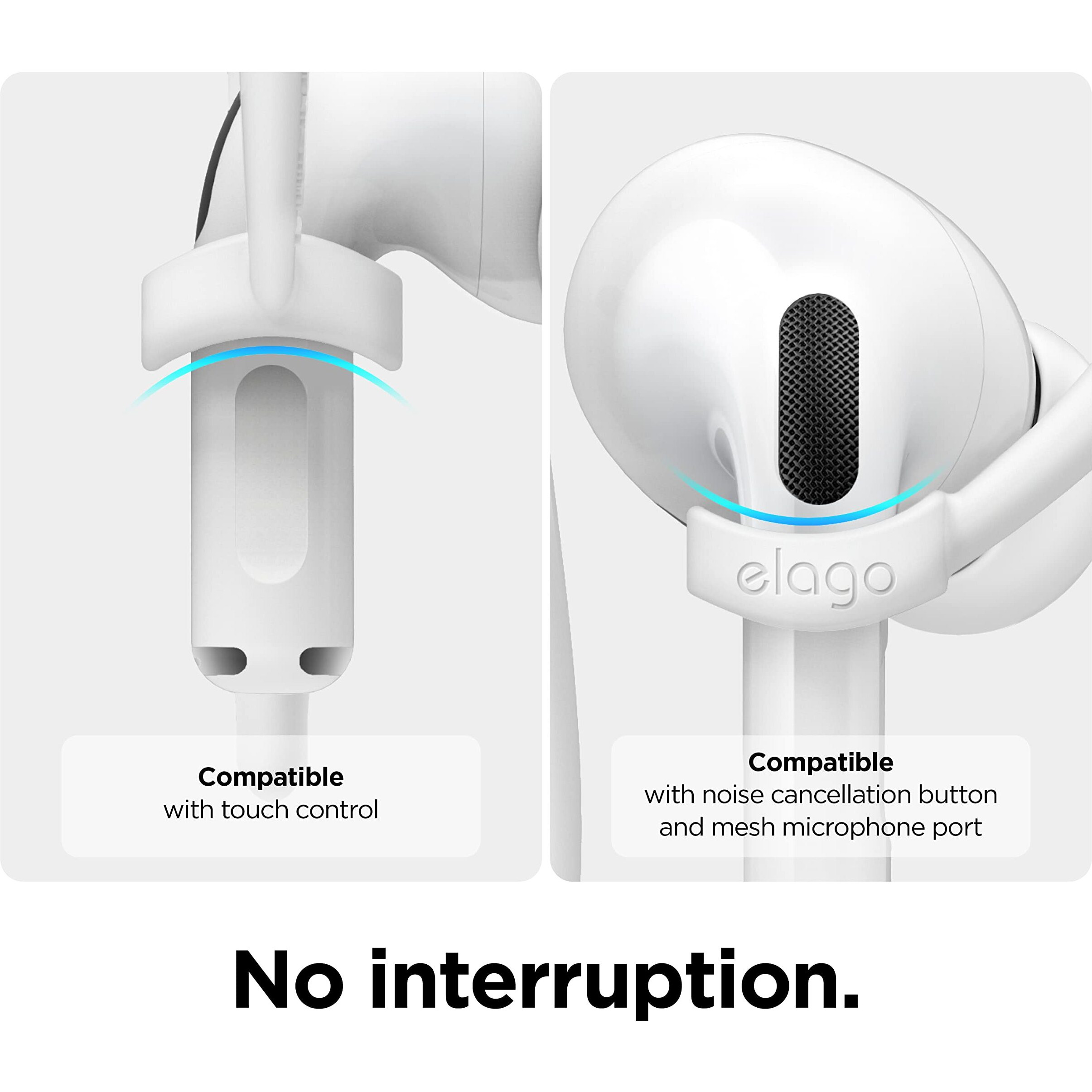 Elago Ear Hooks Designed For Airpods Pro 2Nd Gen  Airpods Pro  Designed For Airpods 3 & 2 & 1  Earbuds Accessories  Anti-Slip  Ergonomic Design  Comfortable Fit (Red) [Us Patent Registered]