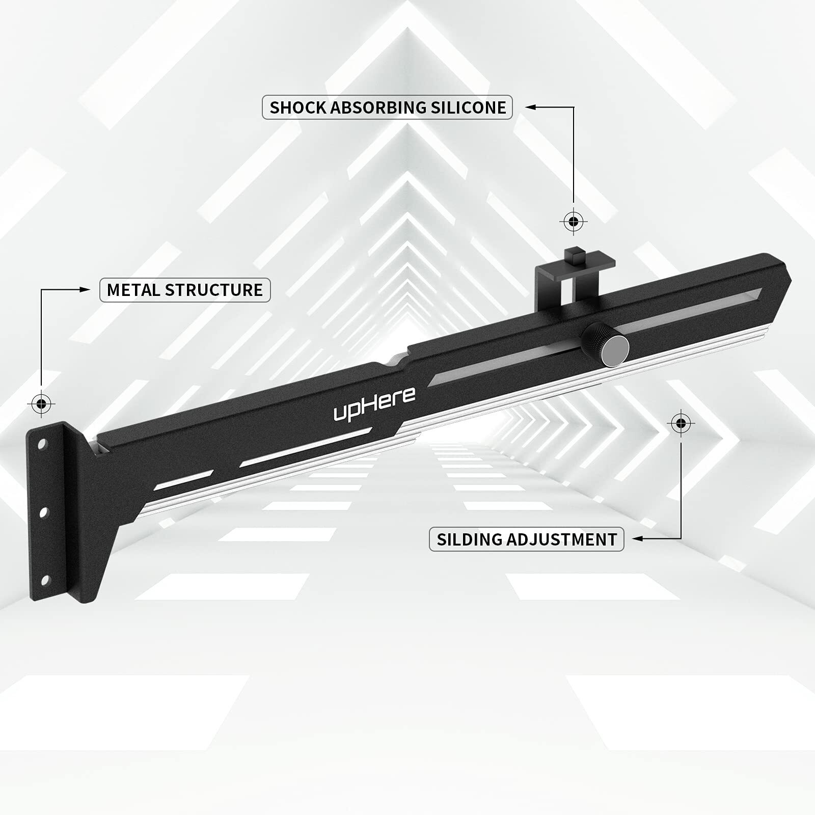 Uphere Black&White Graphics Card Gpu Brace Support Video Card Sag Holder/Holster Bracket Adjustable Length And Height Support G27654