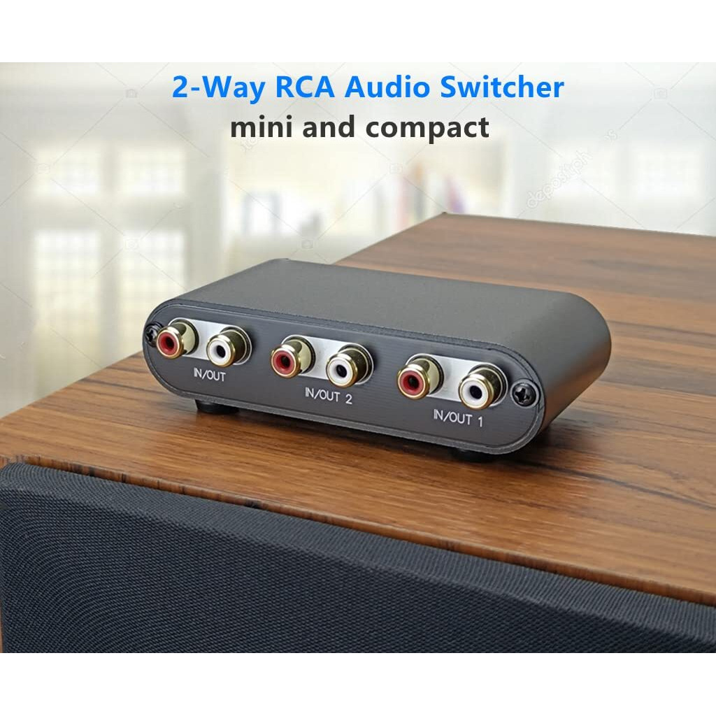 2-Way Rca Stereo Audio Switch Input Signal Source Switcher Selector Splitter Box(2 In 1 Out / 1 In 2 Out)-Rc21