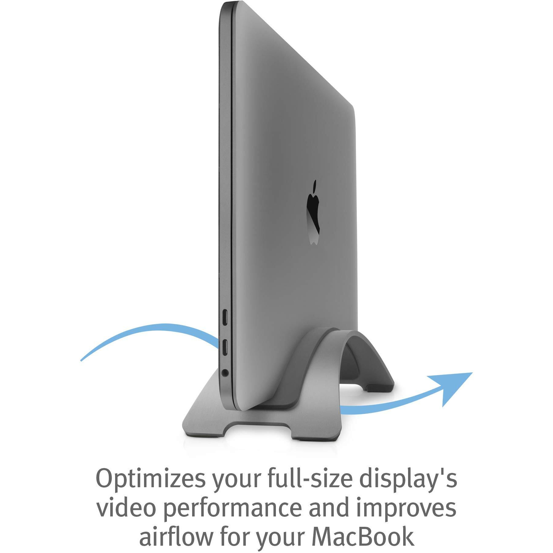 Twelve South Bookarc For Macbook | Space-Saving Vertical Stand To Organize Work & Home Office For Apple Macbooks  Now Compatible With M1 Macbooks* (Space Grey)