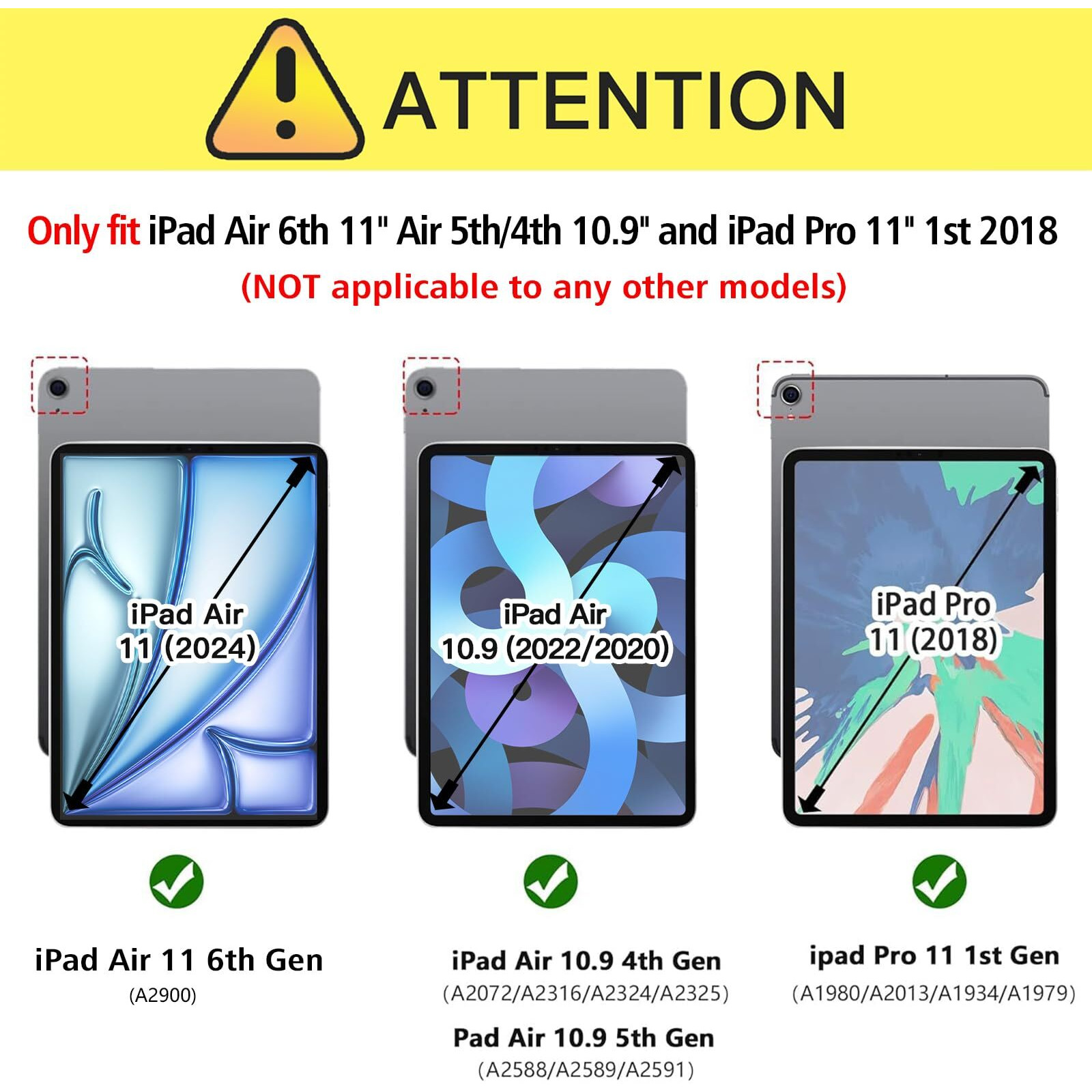 Ztotopcases For Ipad Air 6Th Generation 11 Inch Case M2 2024 & Ipad Air 5Th/4Th Gen 10.9 Inch 2022/2020 & Ipad Pro 11"" 2018 1St With Pencil Holder  Soft Tpu Back Slim Trifold Smart Cover  Black