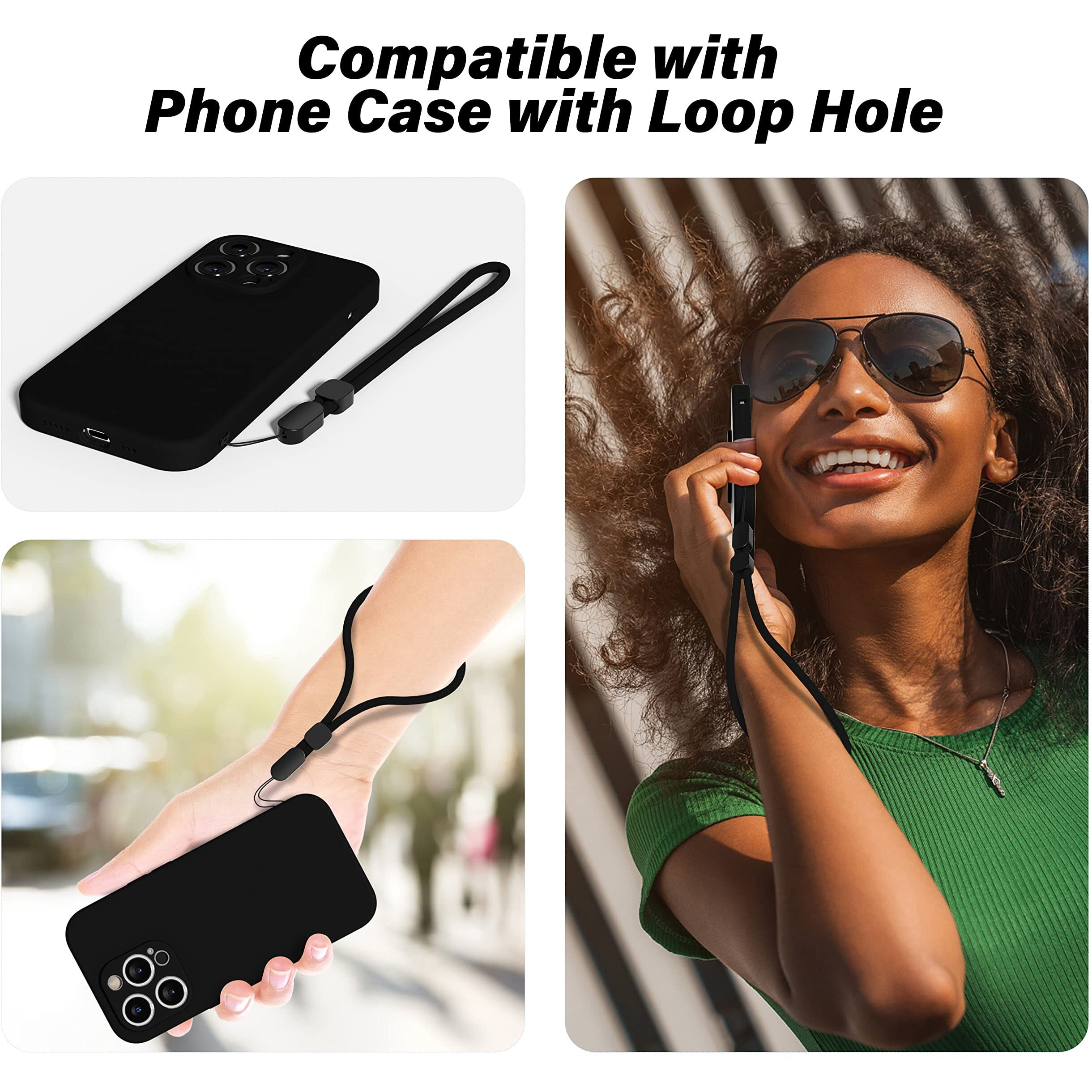 Oakxco Lanyard Compatible With Airpods Pro 2 Loop Adjustable Hand Wrist Nylon Strap  Lanyard For Cell Phone/Camera/Switch/Ipods Pro 2Nd/Airpods 1/2Nd/3Rd/Pro Case  Black