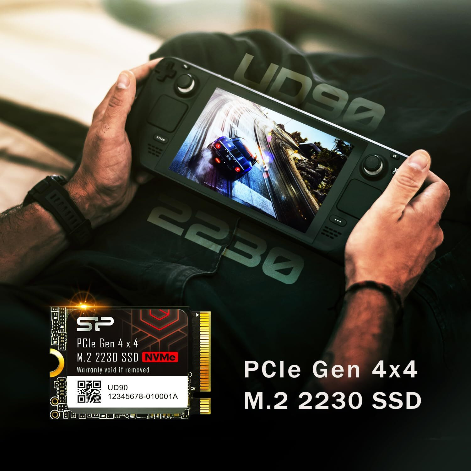 Silicon Power 2Tb Ud90 2230 Nvme 4.0 Gen4 Pcie M.2 Ssd R/W Up To 5 000/3 200Mb/S Solid State Drive Compatible With Steam Deck (Su02Kgbp44Ud9007Mm)