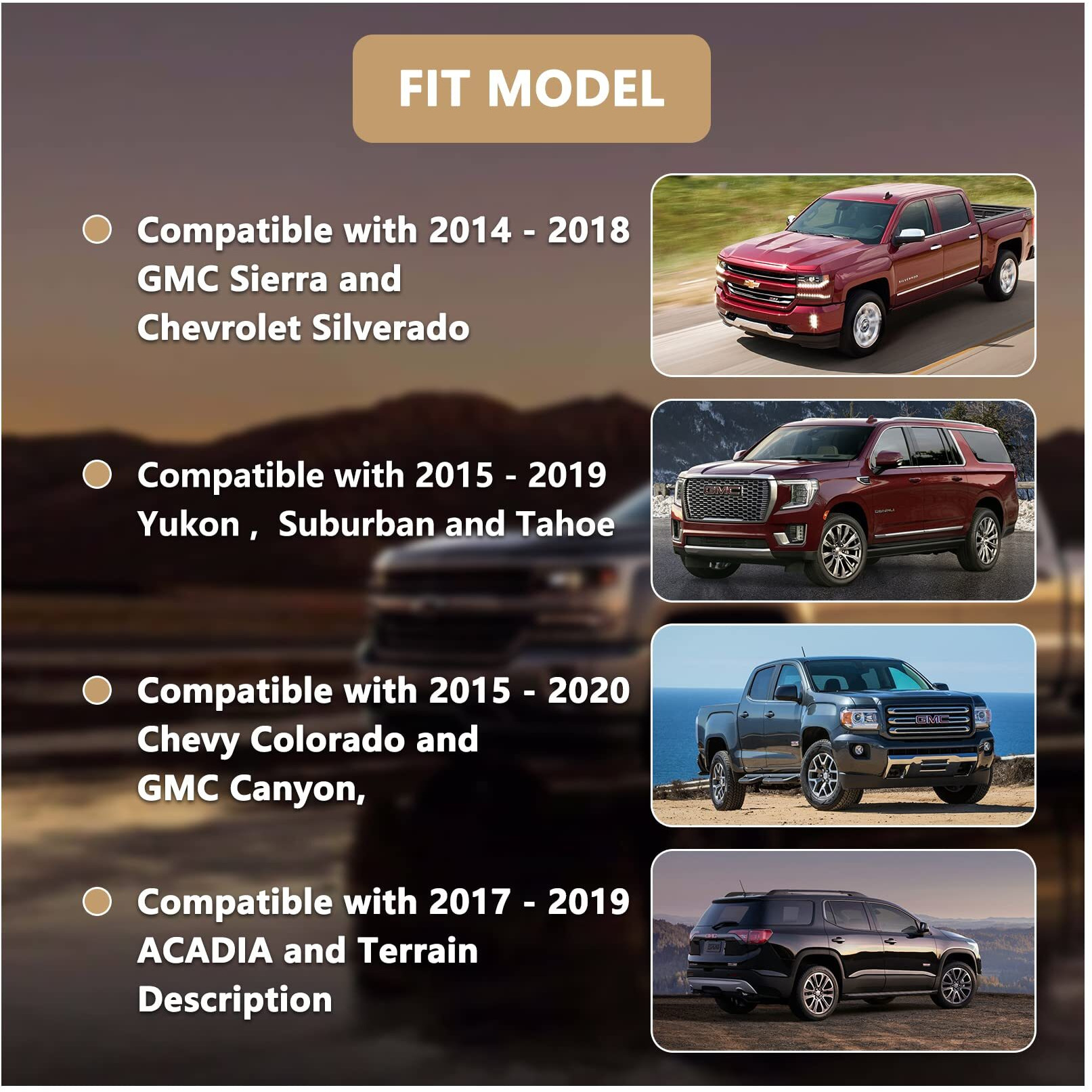 Fit Gmc 8"" Touch Screen - Lcd Display Touch Screen Replacement New Oem Compatible With 2015-2018 Chevrolet Silverado Suburban Tahoe & Gmc Yukon Sierra Replace Dj080Pa-01A (Touch Screen Without Lcd)