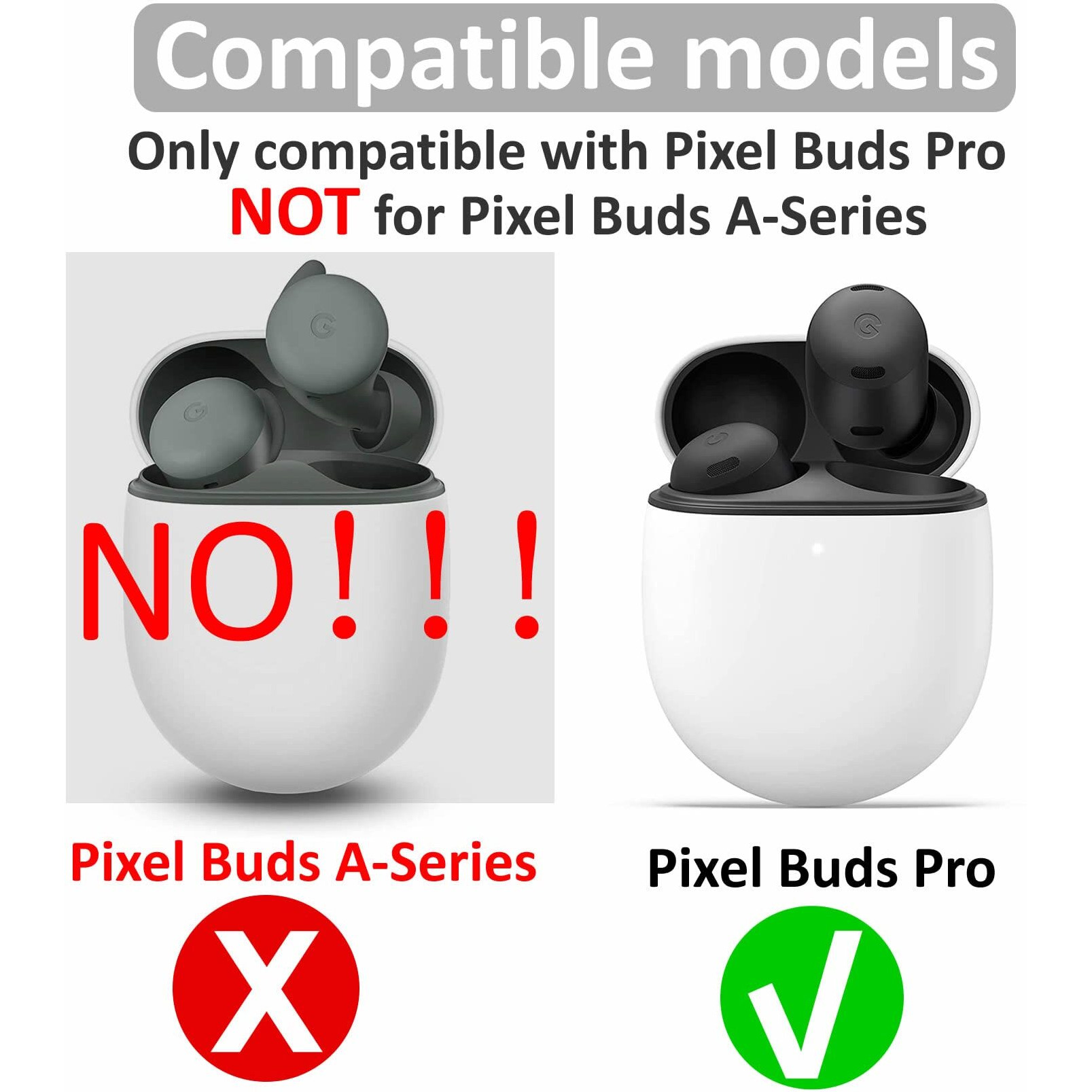 6 Pairs Eartips Compatible With Pixel Buds Pro Ear Tips Buds  Replacement Silicone Rubber Earbuds Gel Earplug Wing Fit In Case Accessories Compatible With Google Pixel Buds Pro - S/M/L Black