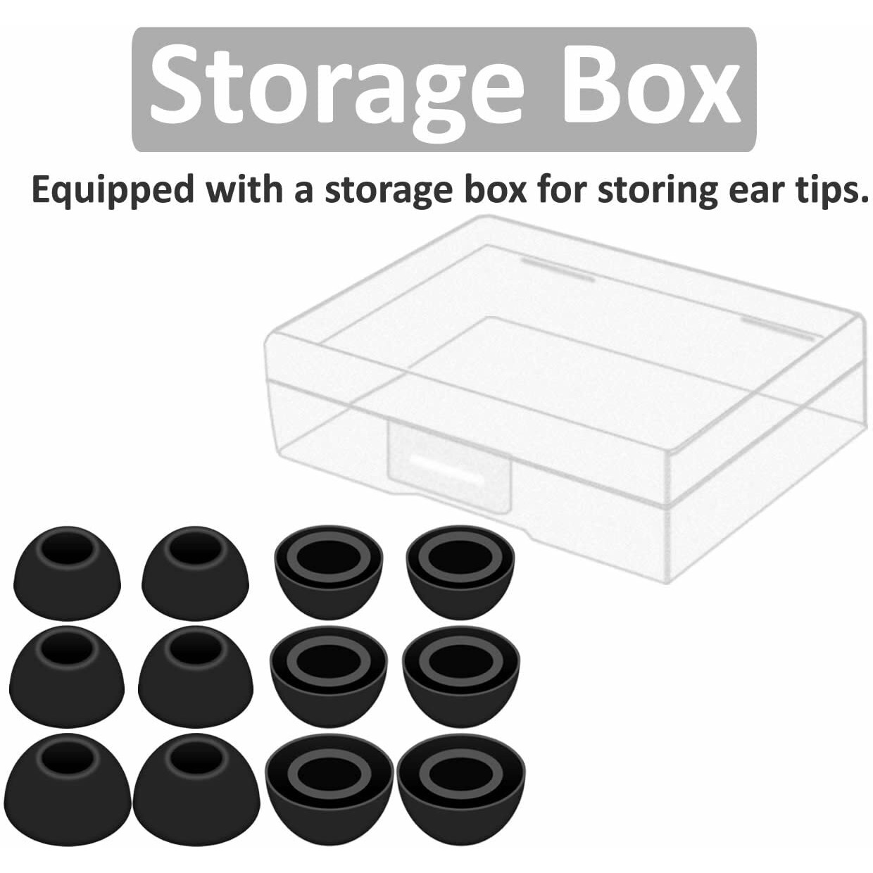 6 Pairs Eartips Compatible With Pixel Buds Pro Ear Tips Buds  Replacement Silicone Rubber Earbuds Gel Earplug Wing Fit In Case Accessories Compatible With Google Pixel Buds Pro - S/M/L Black