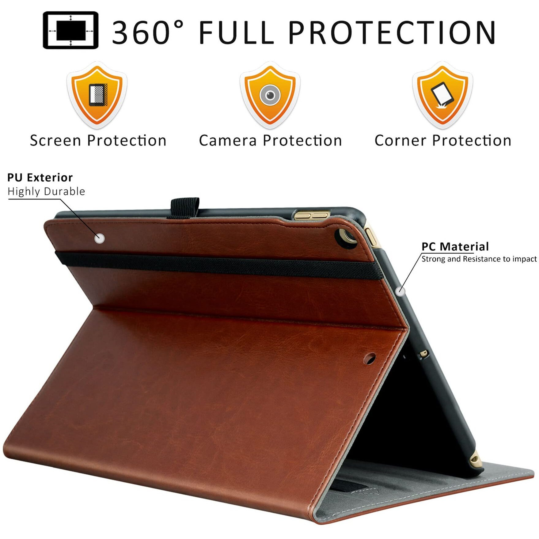 Ztotop Case For Ipad Air 3Rd Generation 2019/Ipad Pro 10.5 Inch 2017  Premium Pu Leather Business Folding Stand Folio Cover For Ipad Air 3 Gen  Brown