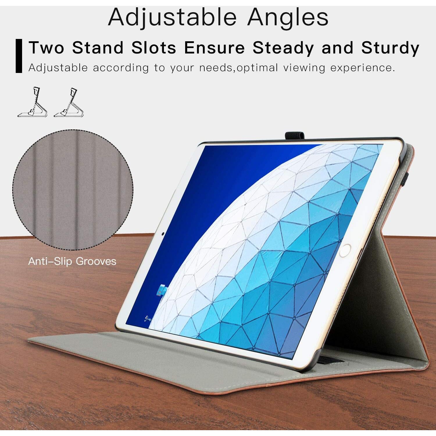 Ztotop Case For Ipad Air 3Rd Generation 2019/Ipad Pro 10.5 Inch 2017  Premium Pu Leather Business Folding Stand Folio Cover For Ipad Air 3 Gen  Brown
