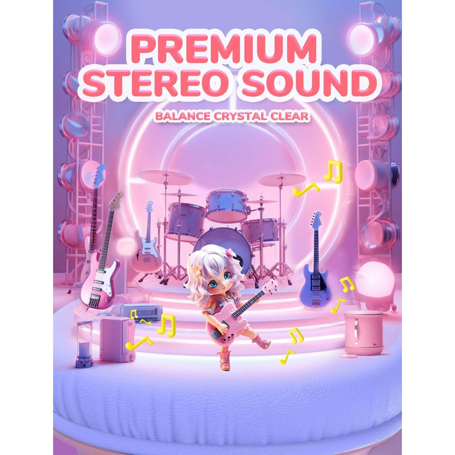 Iclever Hs26 Kids Headphones Cord  85Dba Safe Volume Wired Headphones For Kids  Stereo Sound Foldable Adjustable  3.5Mm Jack  Over Ear Kids Headphones For School/Boys/Girls/Ipad (Blue&Pink)