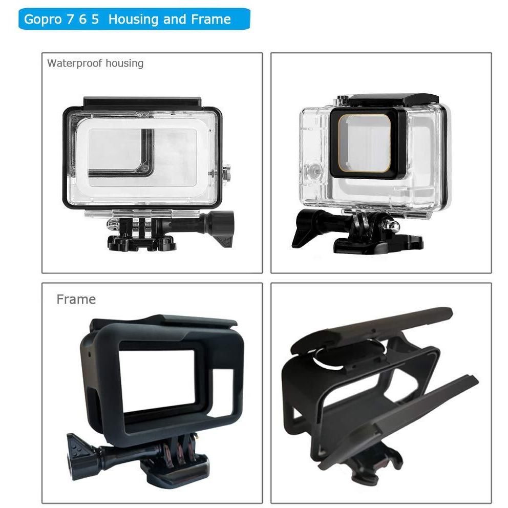 Husiway 68-In-1 Accessory Kit For Gopro Hero 7 6 5 Black Gopro7 Action Camera Filter Frame Waterproof Housing Case Bundle 60A