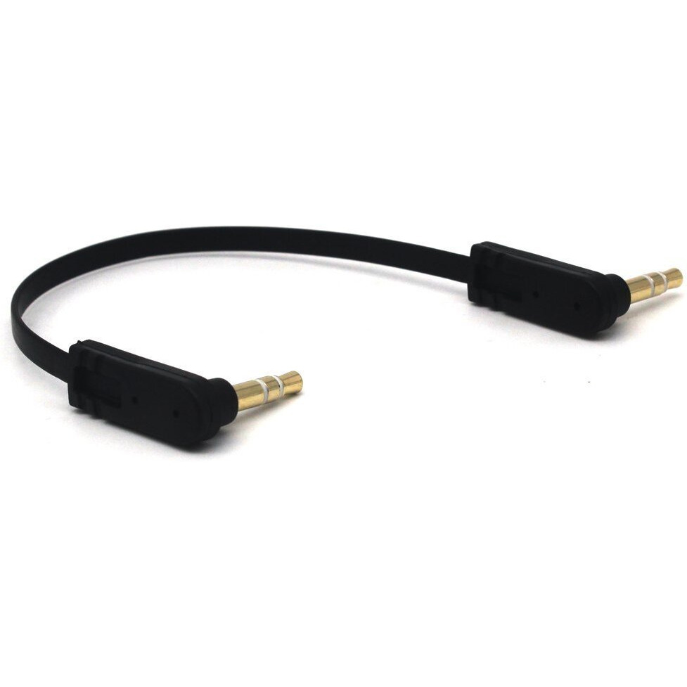 Kework 3.5Mm Audio Cable  2-Pack 15Cm 1/8"" 3.5Mm Trs Male To Trs Male Stereo Jack Audio Cable Aux Cord For Headphone  Car Stereo  Home Stereo And More (Double Angle)