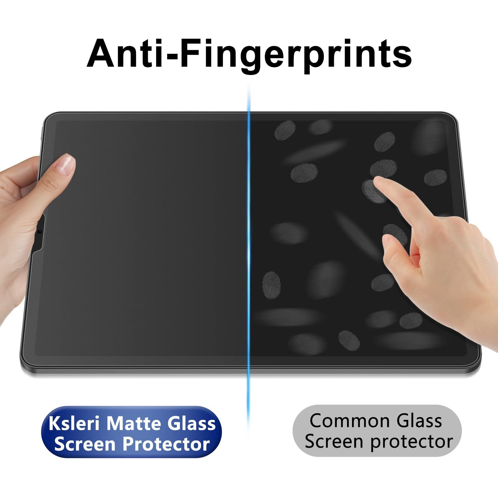 Ksleri [2 Pack Matte Glass Screen Protector For Ipad Air 5/Ipad Air 4Th Generation 10.9 Inch Bubble Free Anti-Glare Anti-Fingerprint Tempered Glass Film With Alignment Frame