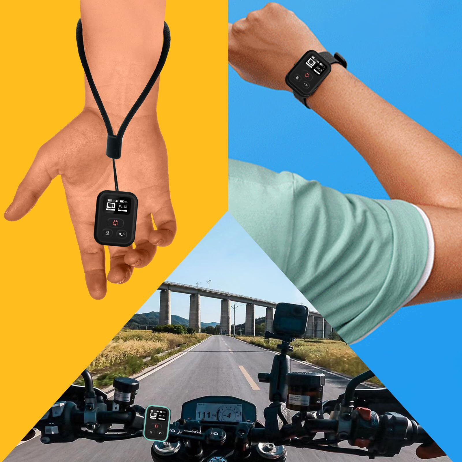 Aovee Remote Control Accessories For Gopro Hero Black 12/11/11Mini/10/9/8/Max Wireless 269Ft Remote Control Range Oled Display