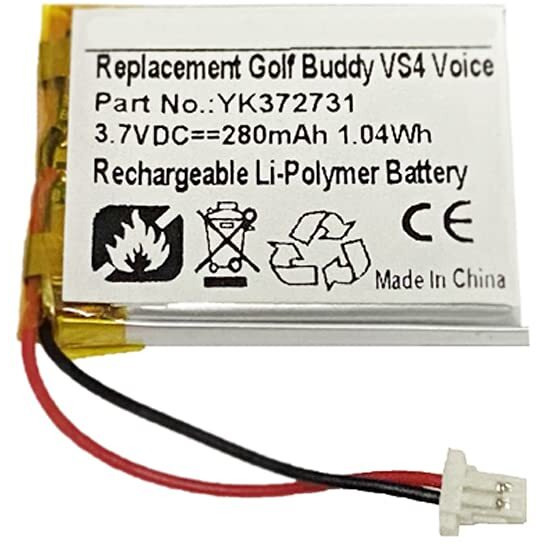 280Mah Yk372731 Battery Replacement Compatible With Golf Buddy Voice  Voice+  Voice Vs4  Voice 2 Talking Gps Range Finder With Free Installation Tools