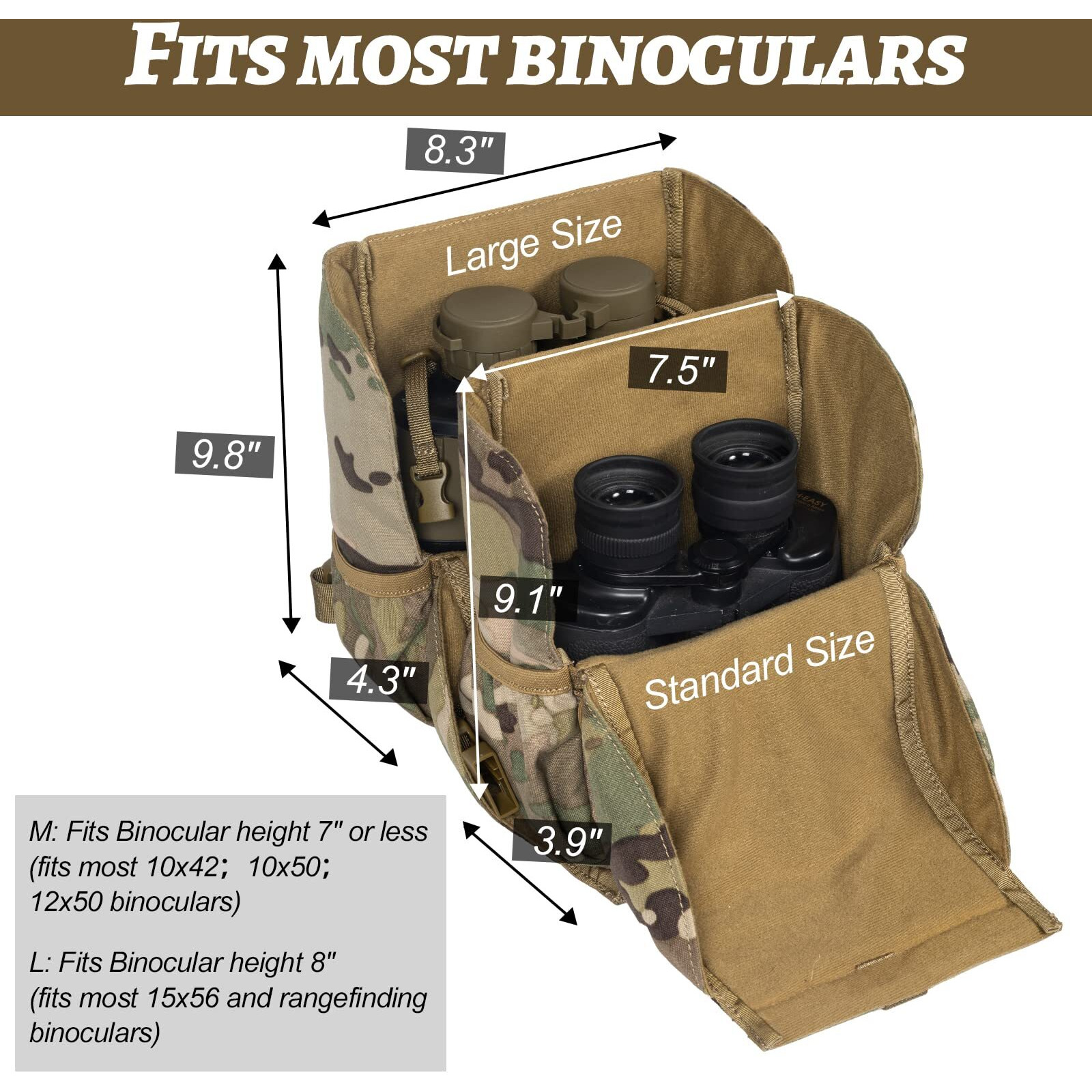 Vismix Binocular Harness  Adjustable Binocular Harness Chest Pack With Rain Cover For Hunting Hiking Shooting