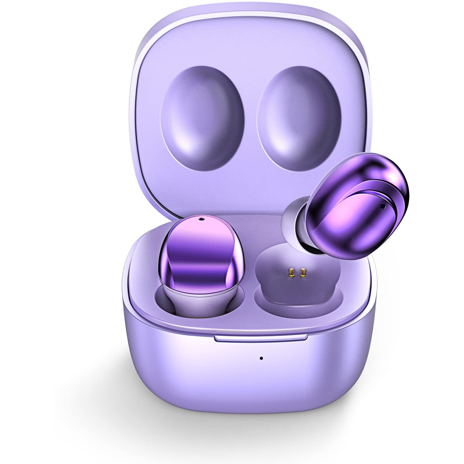 Eloven Wireless Earbuds Deep Bass Stereo Sound Bluetooth Earbuds 120H True Wireless Headphones With Ear Caps (S/M/L) For Samsung S23/S22/S21 Ultra Z Flip 5/4/3/Fold 5/4/3 A53 Iphone 15/14/13 Purple