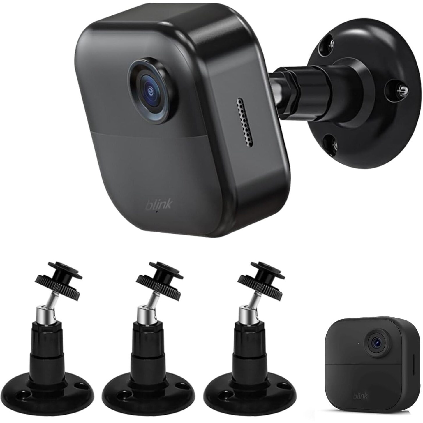 Taichipanda Blink Outdoor Camera Mount  360 Degree Adjustable Indoor/Outdoor Wall Mount Bracket For Blink Home Security System Black 3 Pack