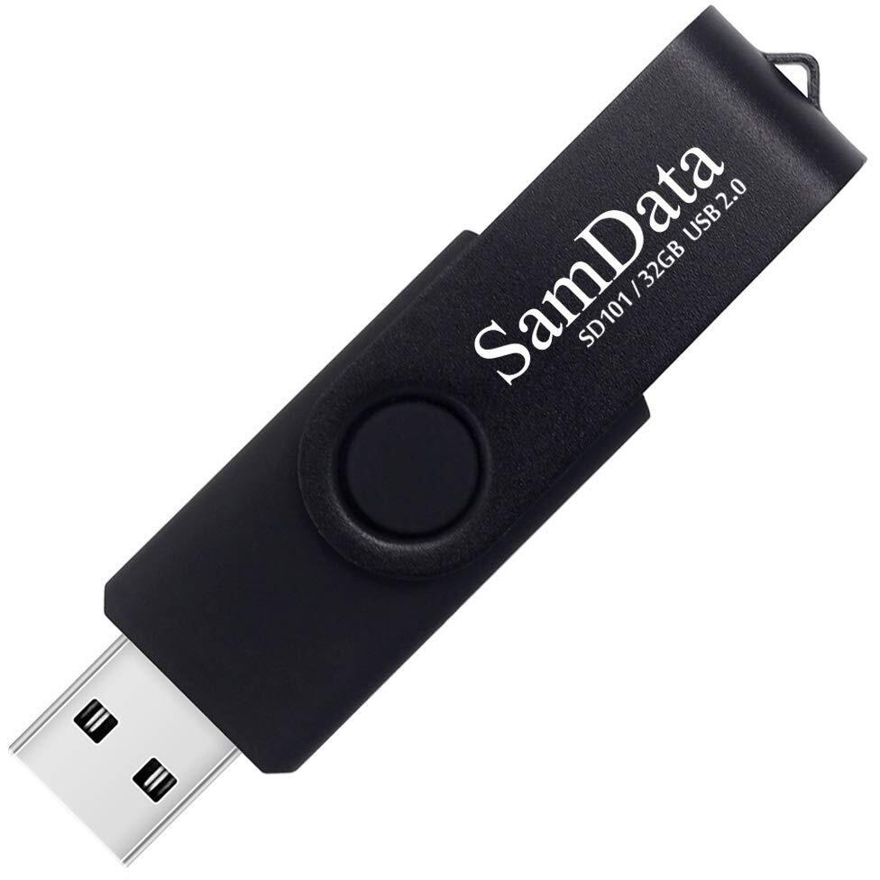 Samdata 32Gb Usb Flash Drives 2 Pack 32Gb Thumb Drives Memory Stick Jump Drive With Led Light For Storage And Backup (2 Colors Black Blue)