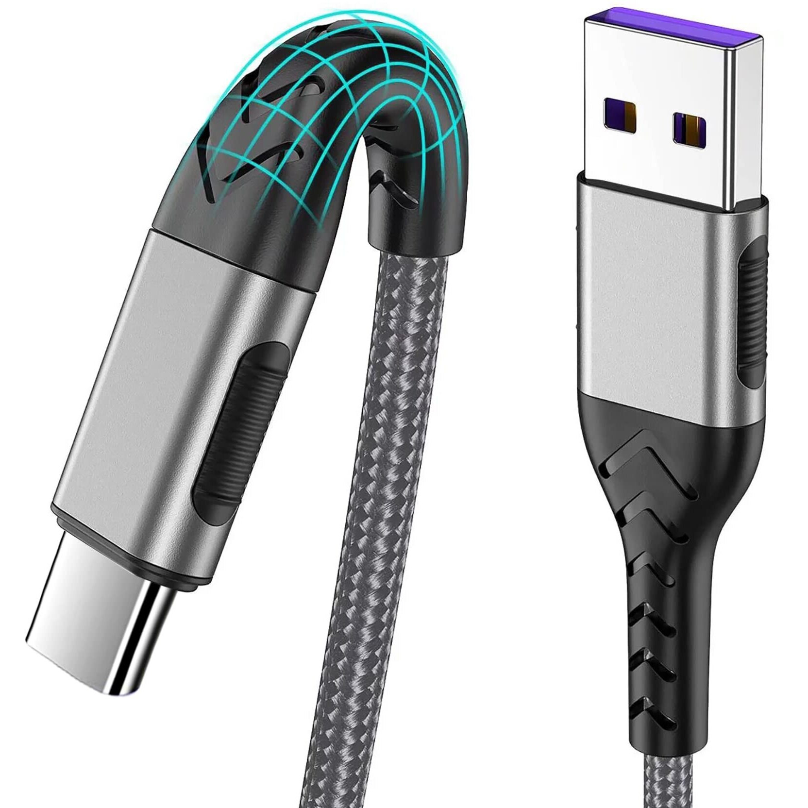 Durcord Usb C Cable  Upgarded 2Pack 10Ft Fast Usb Type C Charging Cable For Android/Phone/Pad/Laptop  Type C Charger Braided Usb Cable Compatible Withi Phone 15/Pro/Plus/Max/Sam.Sung-Silver